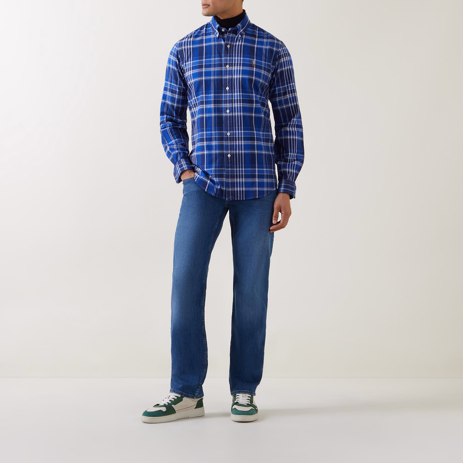 Mid-Rise Straight Leg Jeans