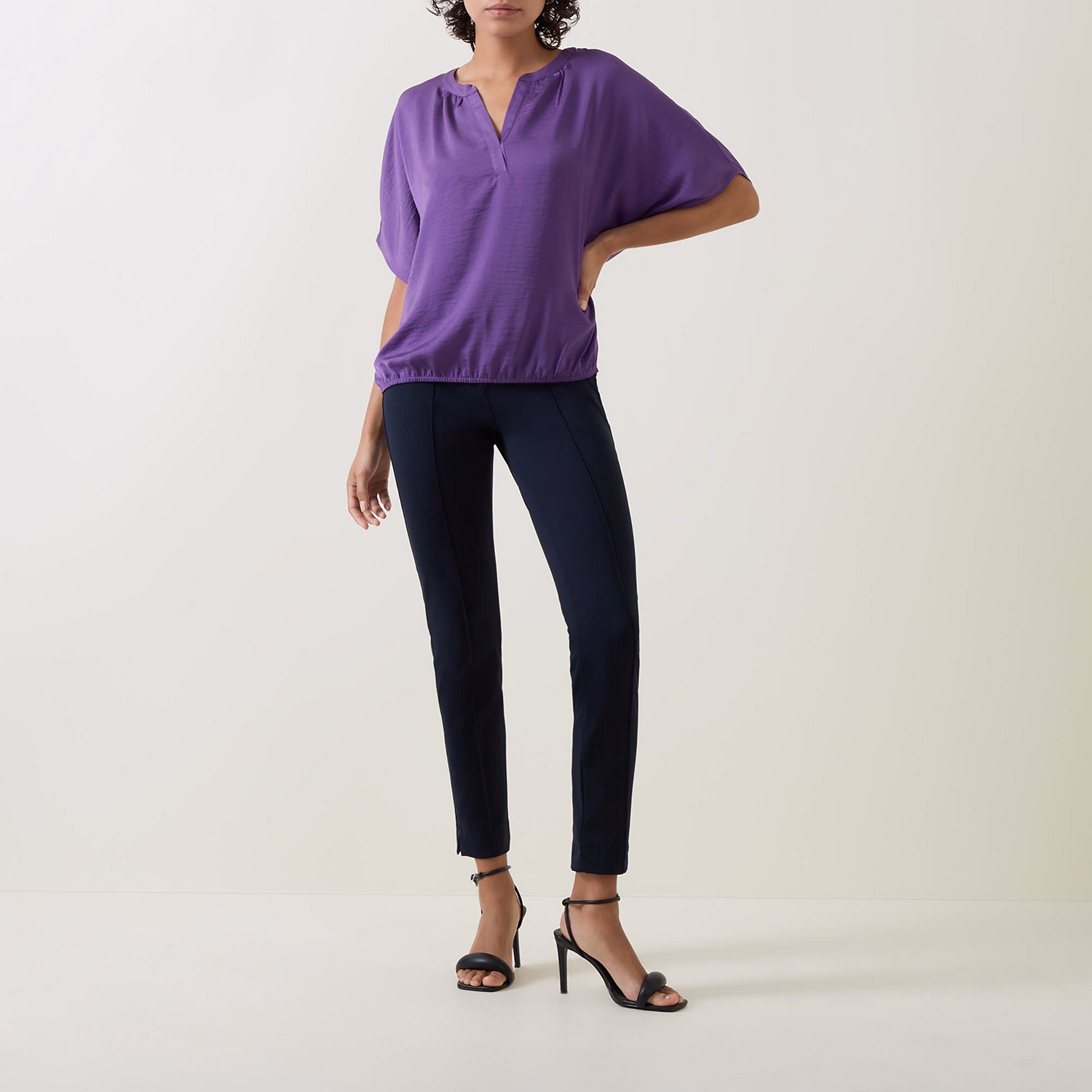 High-Rise Slim Fit Trousers