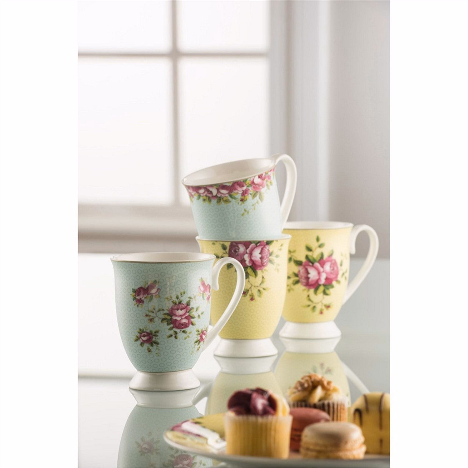 Archive Rose 4 Mugs Set