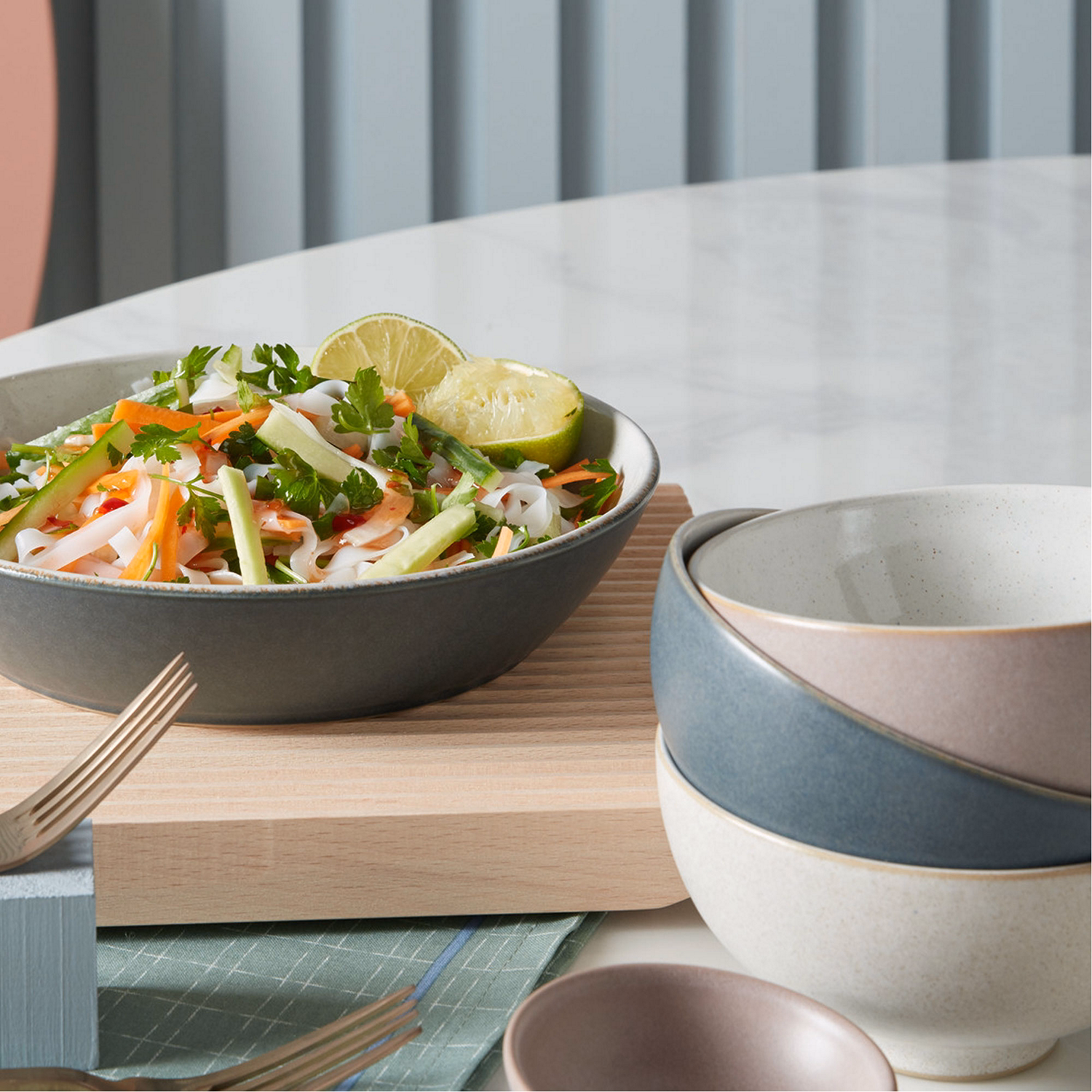 Impression Charcoal Set of Four Pasta Bowls