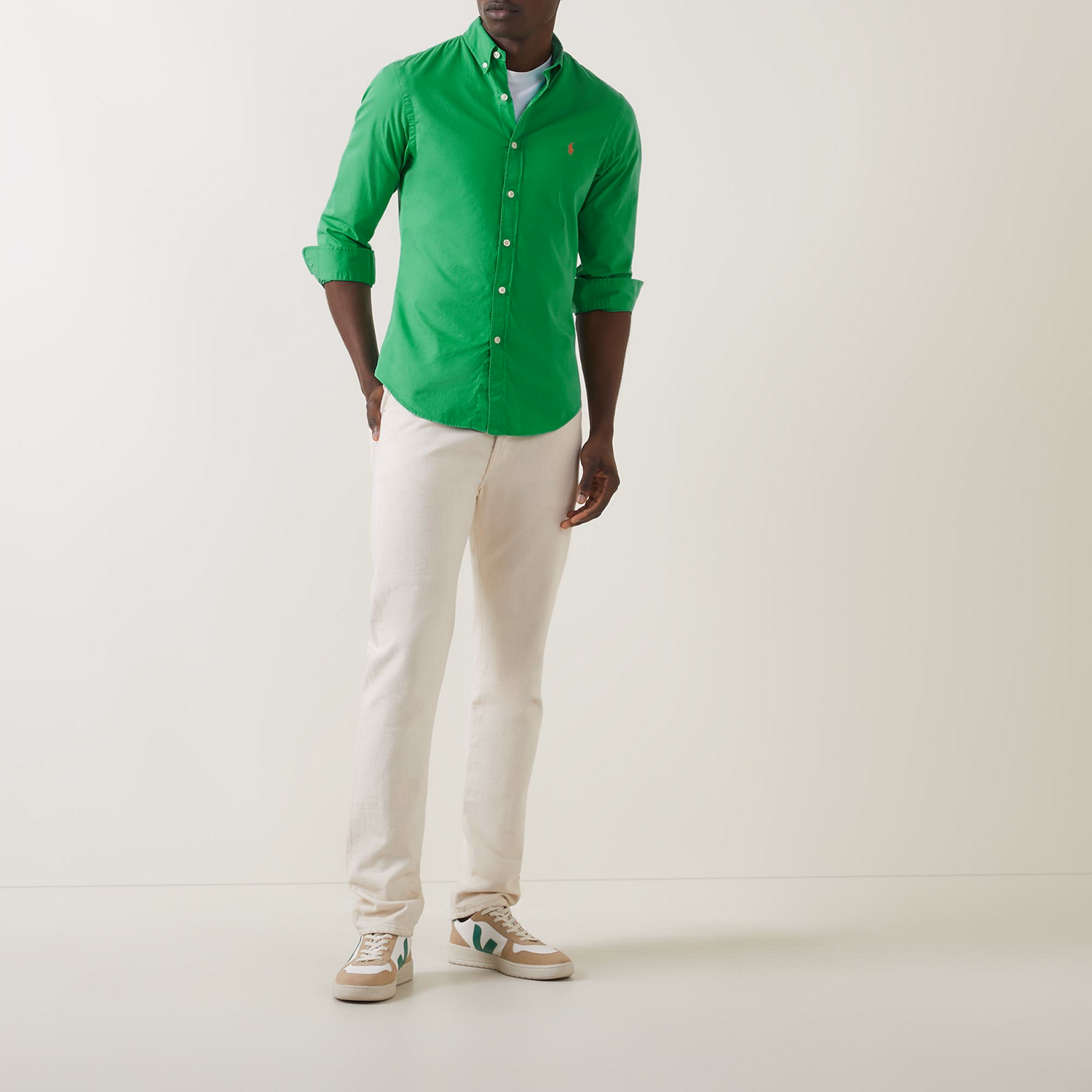 Logo Twill Casual Shirt