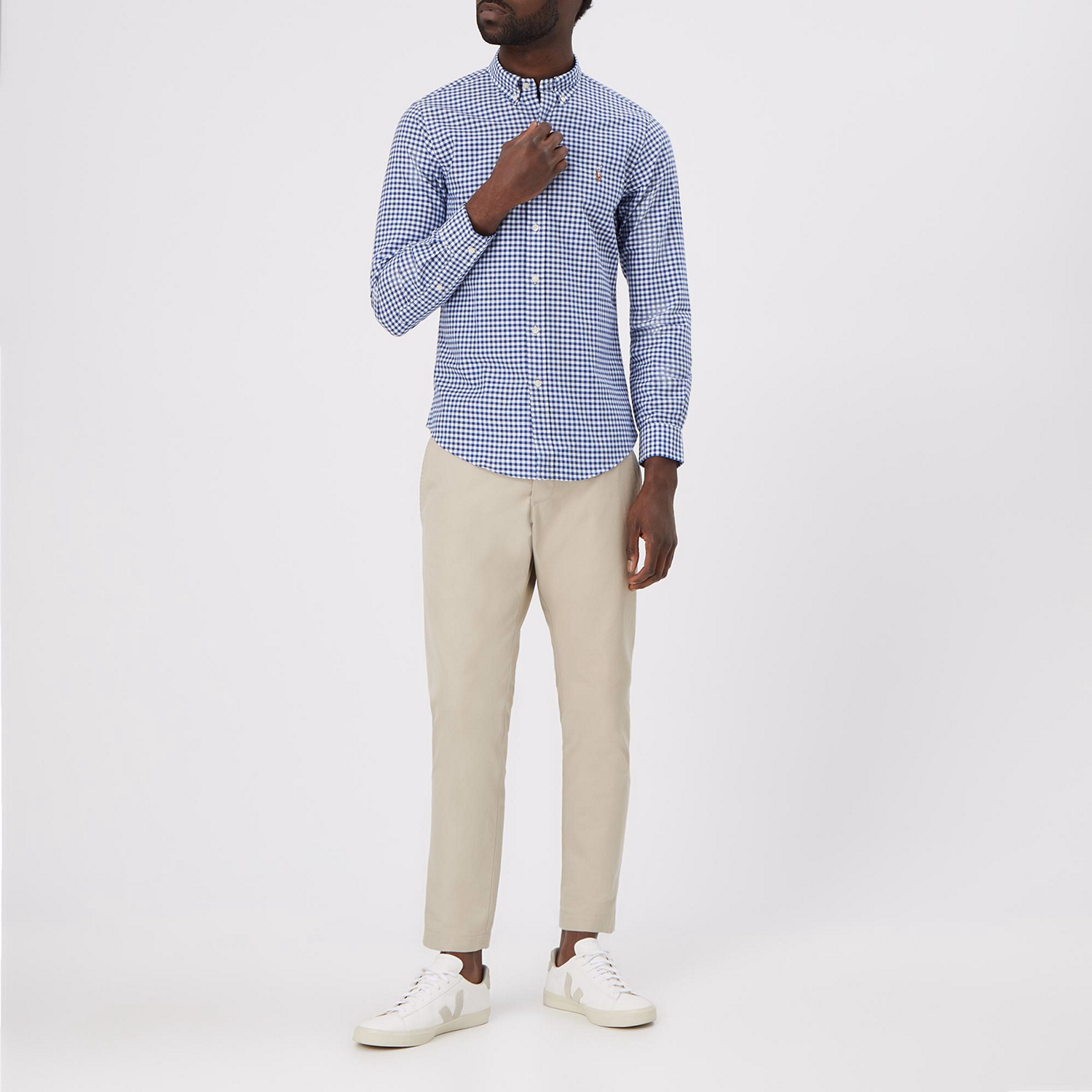 Gingham Slim Fit Oxford Shirt