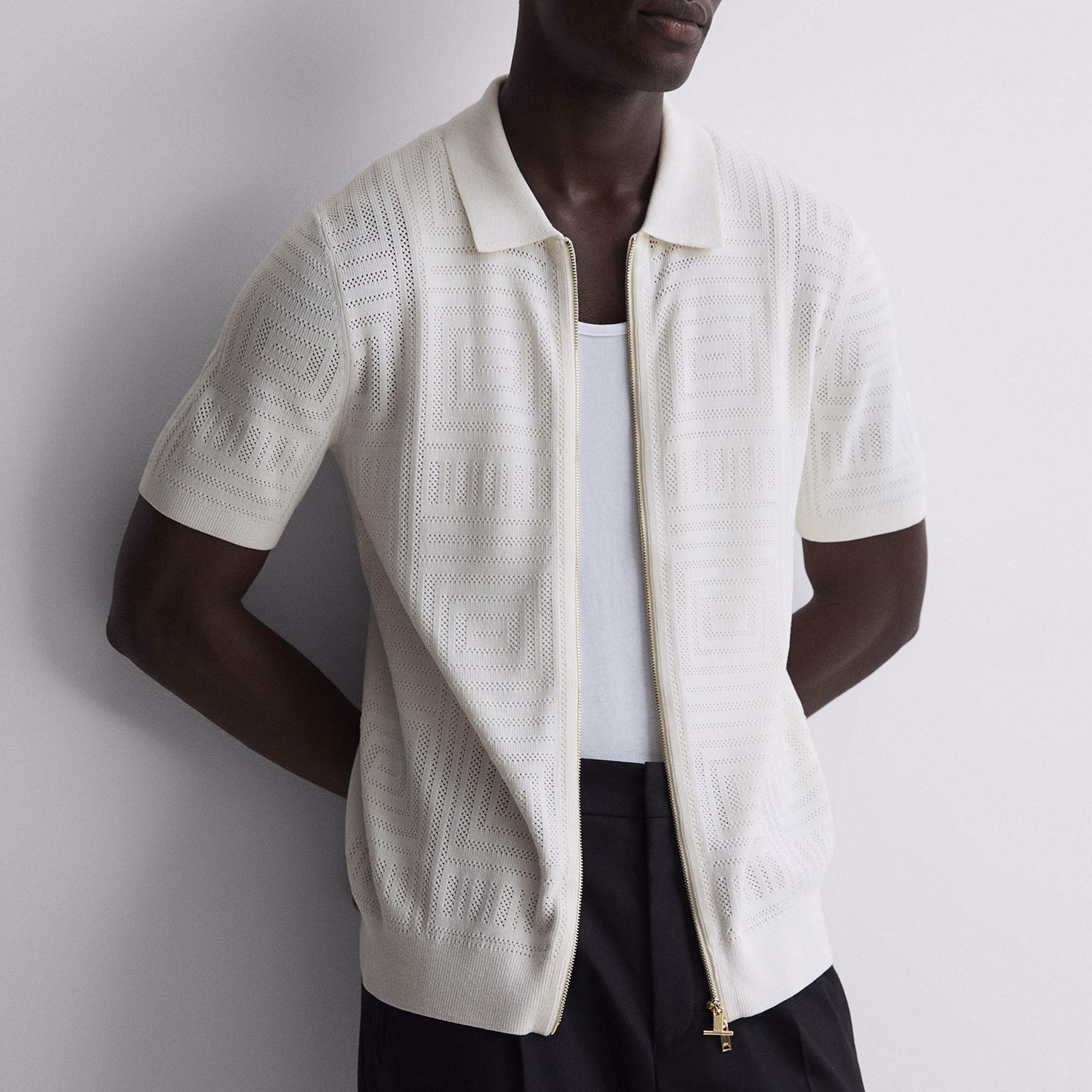 Bailey Knitted Dual Zip Polo