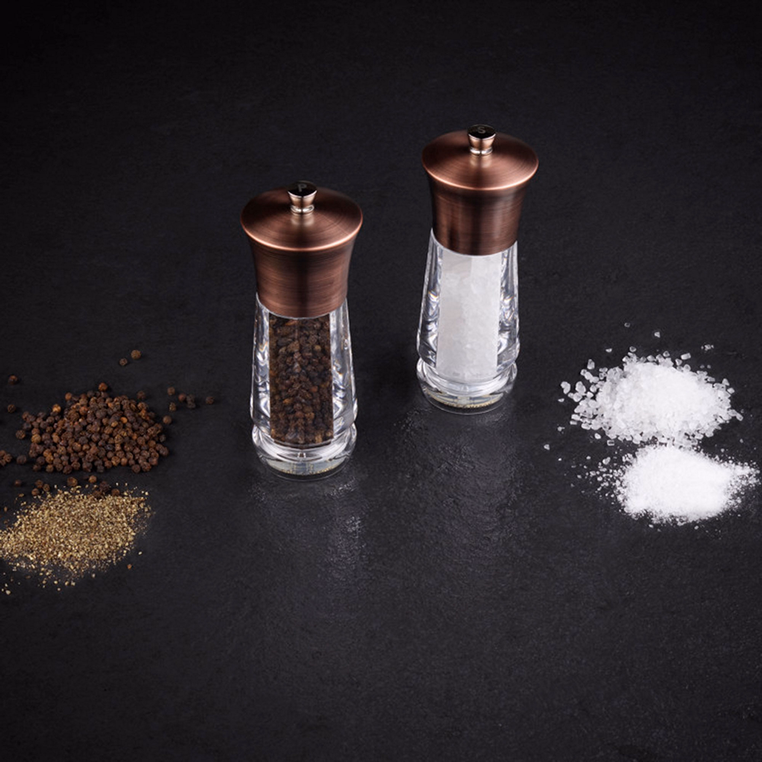 Exford Antique Salt And Pepper Mill Set