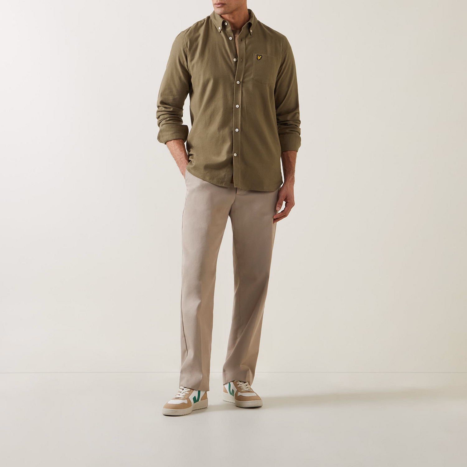 Flannel Logo Casual Shirt