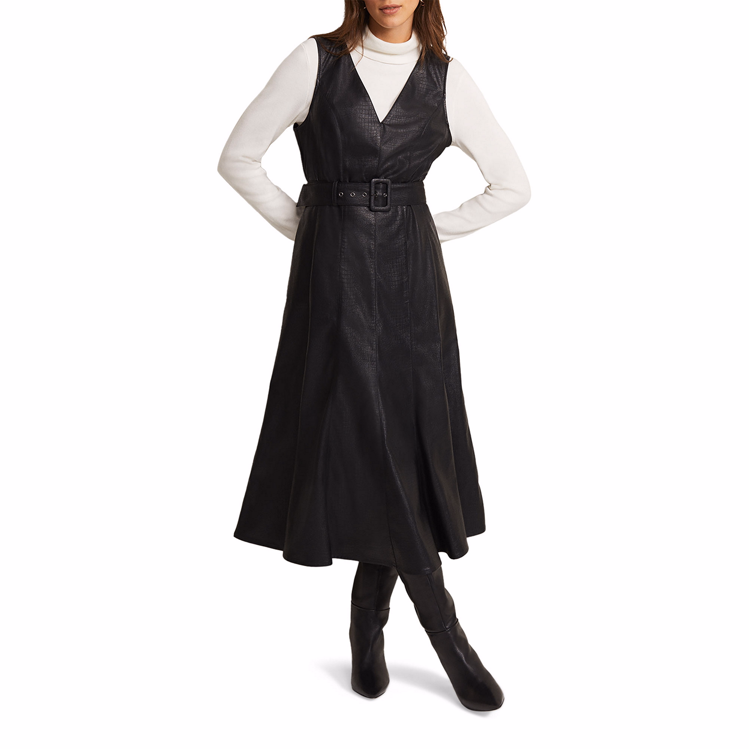 Khloe Faux Leather Dress