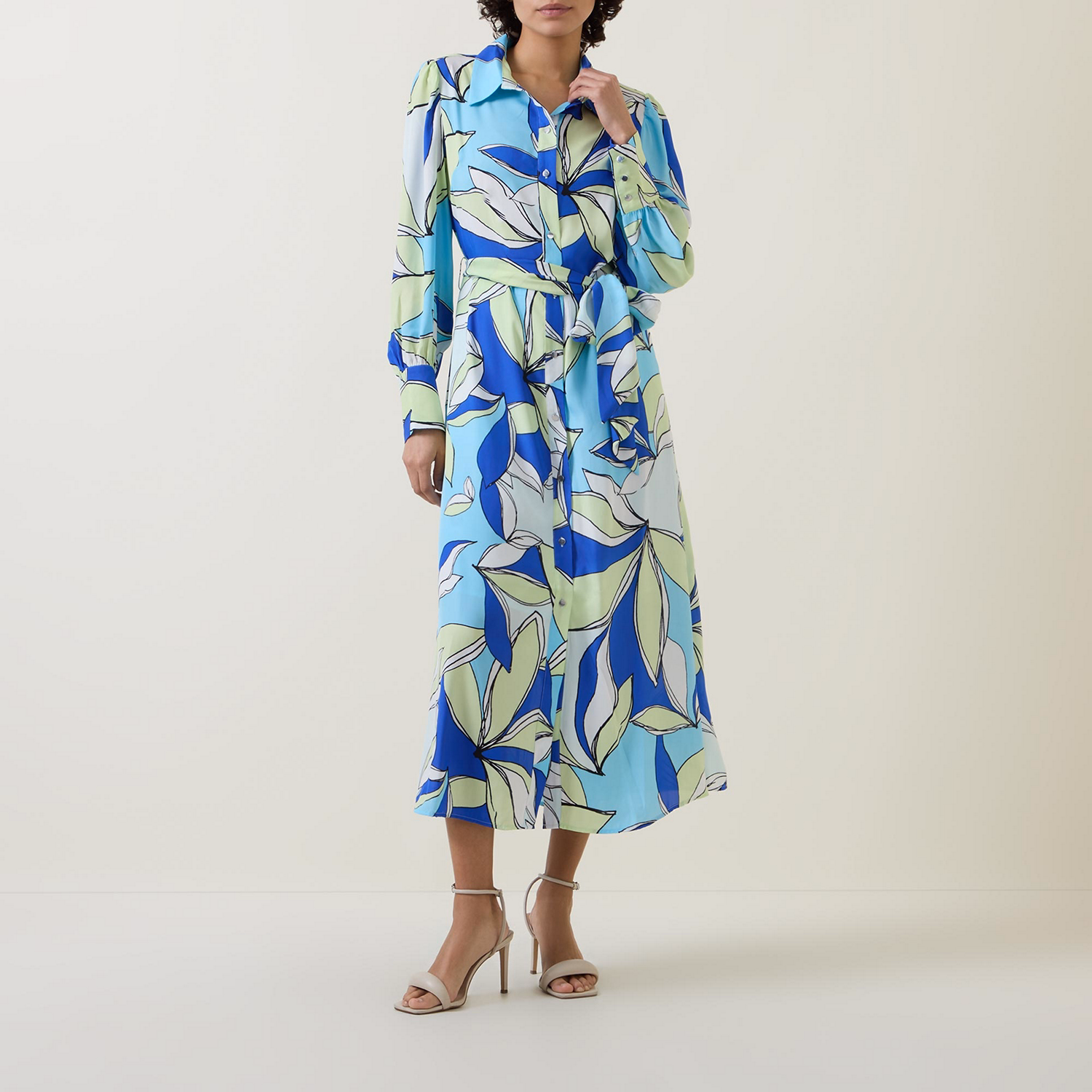 Floral-Print Shirt Dress