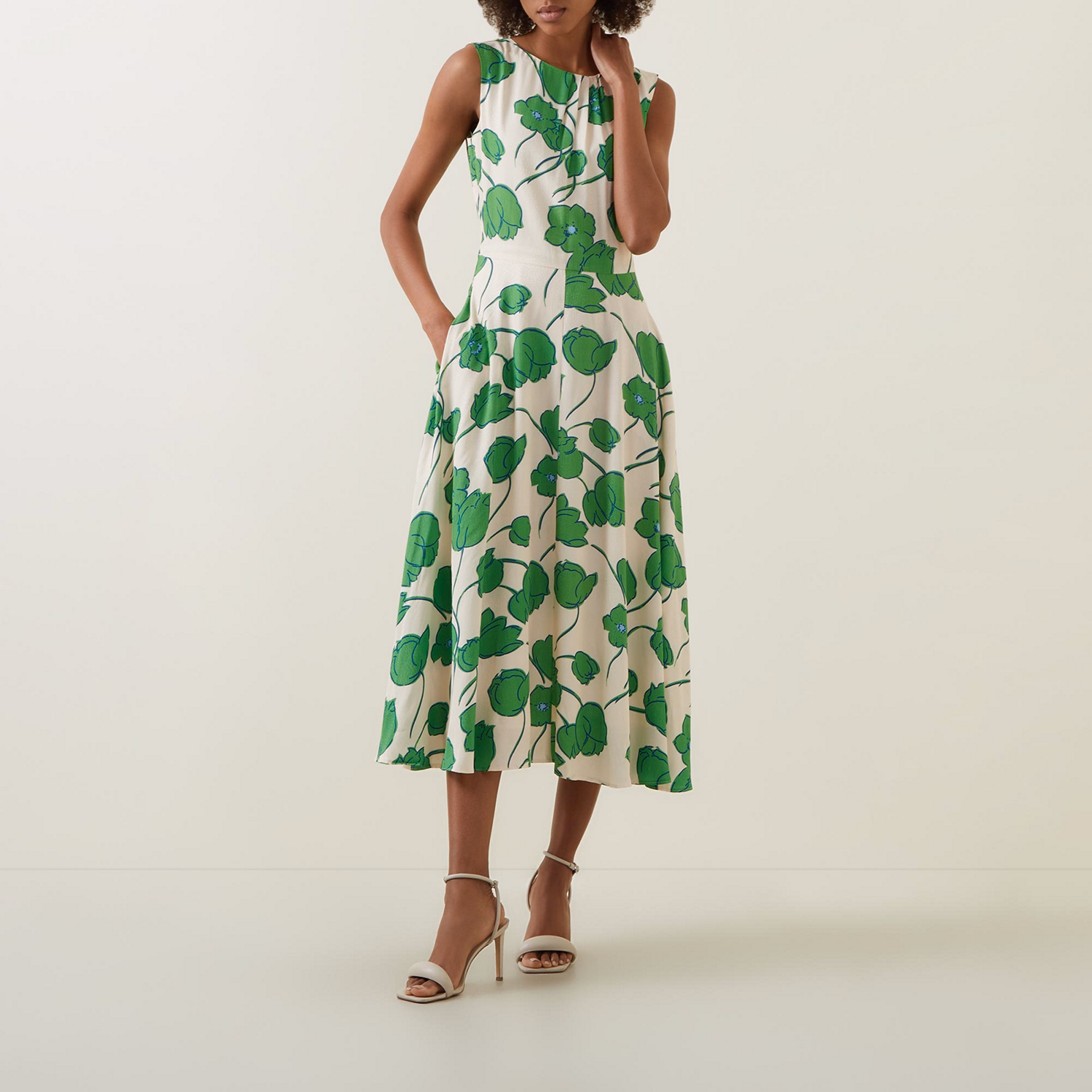 Fern Printed Flared Dress