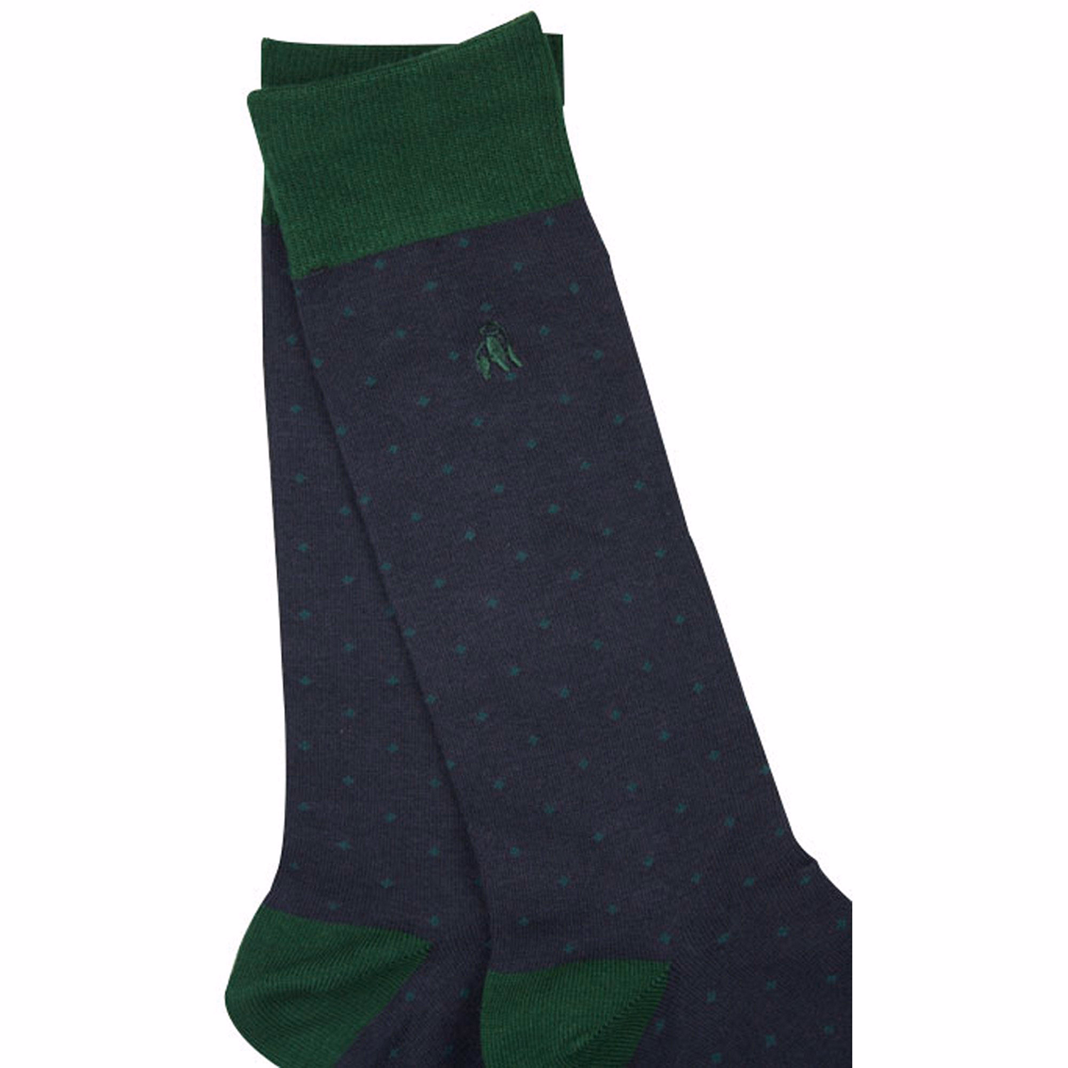 Spotted Navy Socks