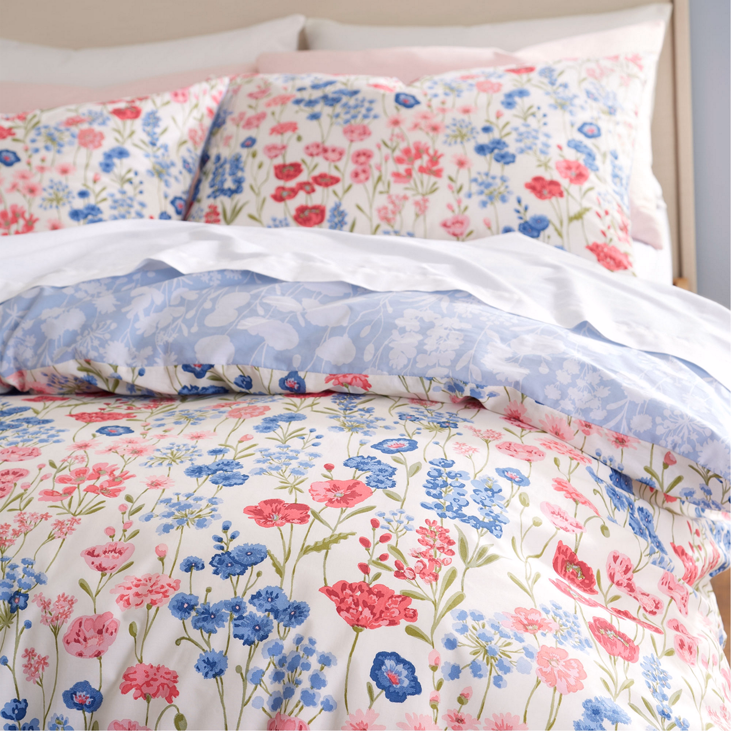 Olivia Floral Duvet Set Pink