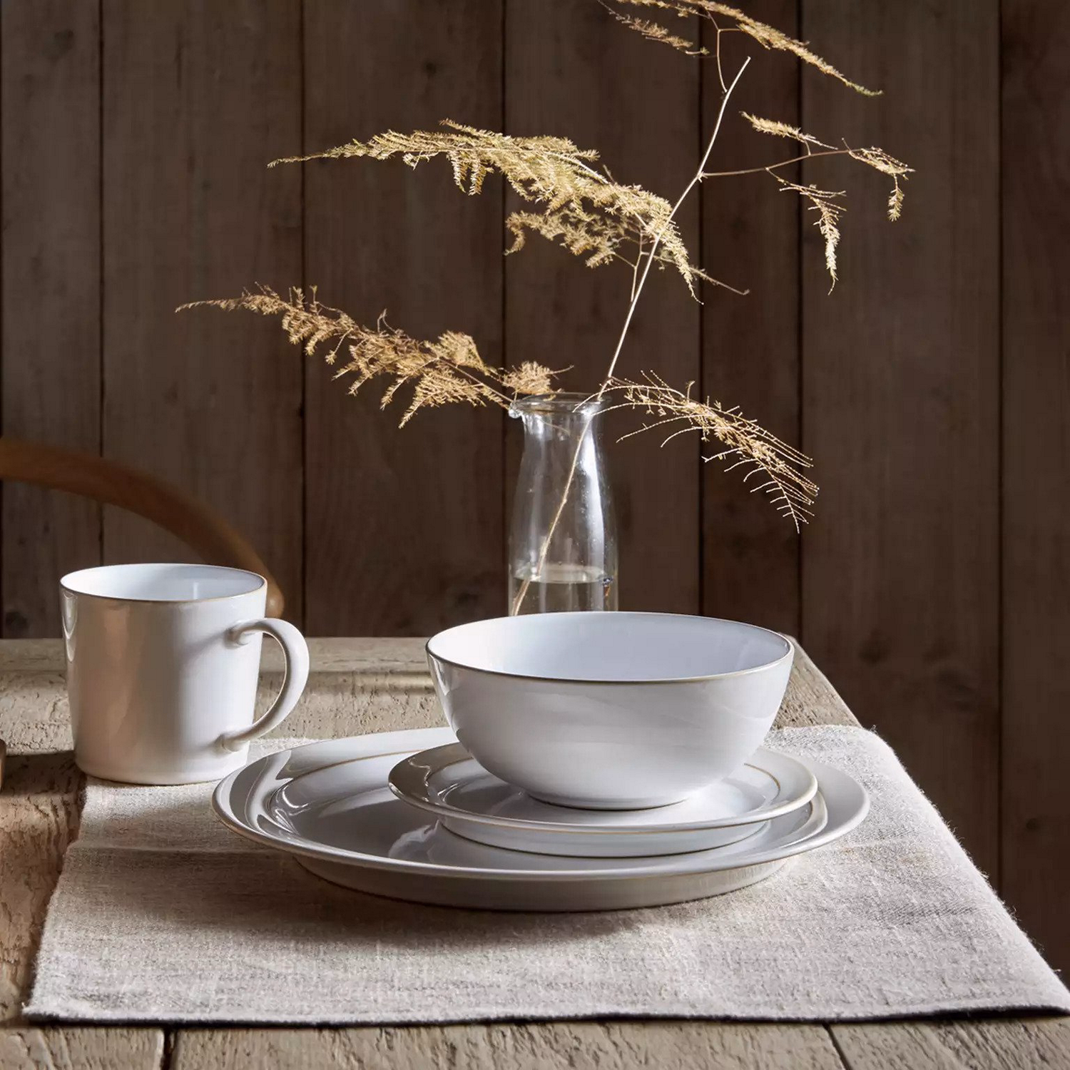 Natural Canvas 16-Piece Tableware Set