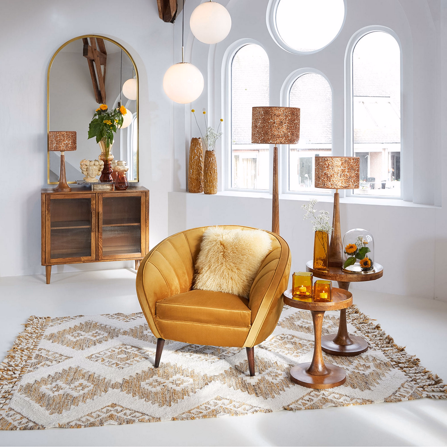 Suwadi Rug 230x160cm Ocher White