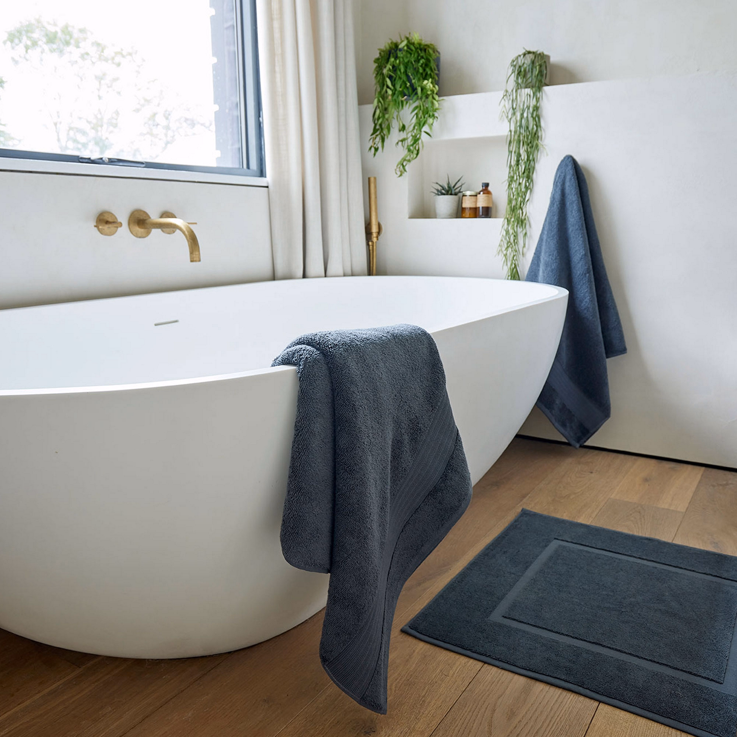 Organic Bath Mat Cinder