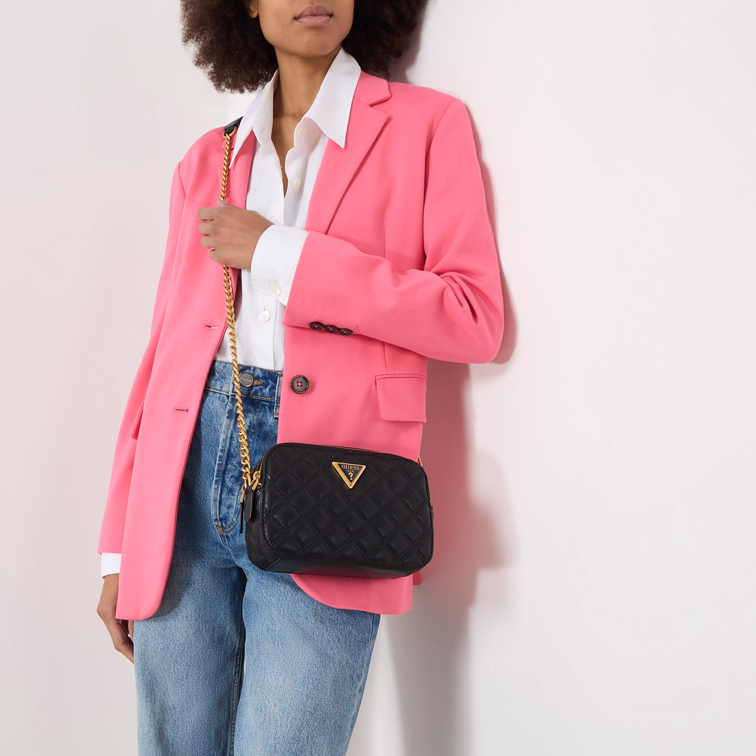 Giully Quilted Camera Crossbody Bag