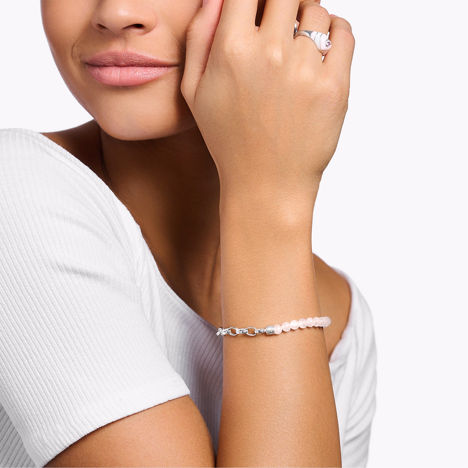 Bead and Chain Link Bracelet