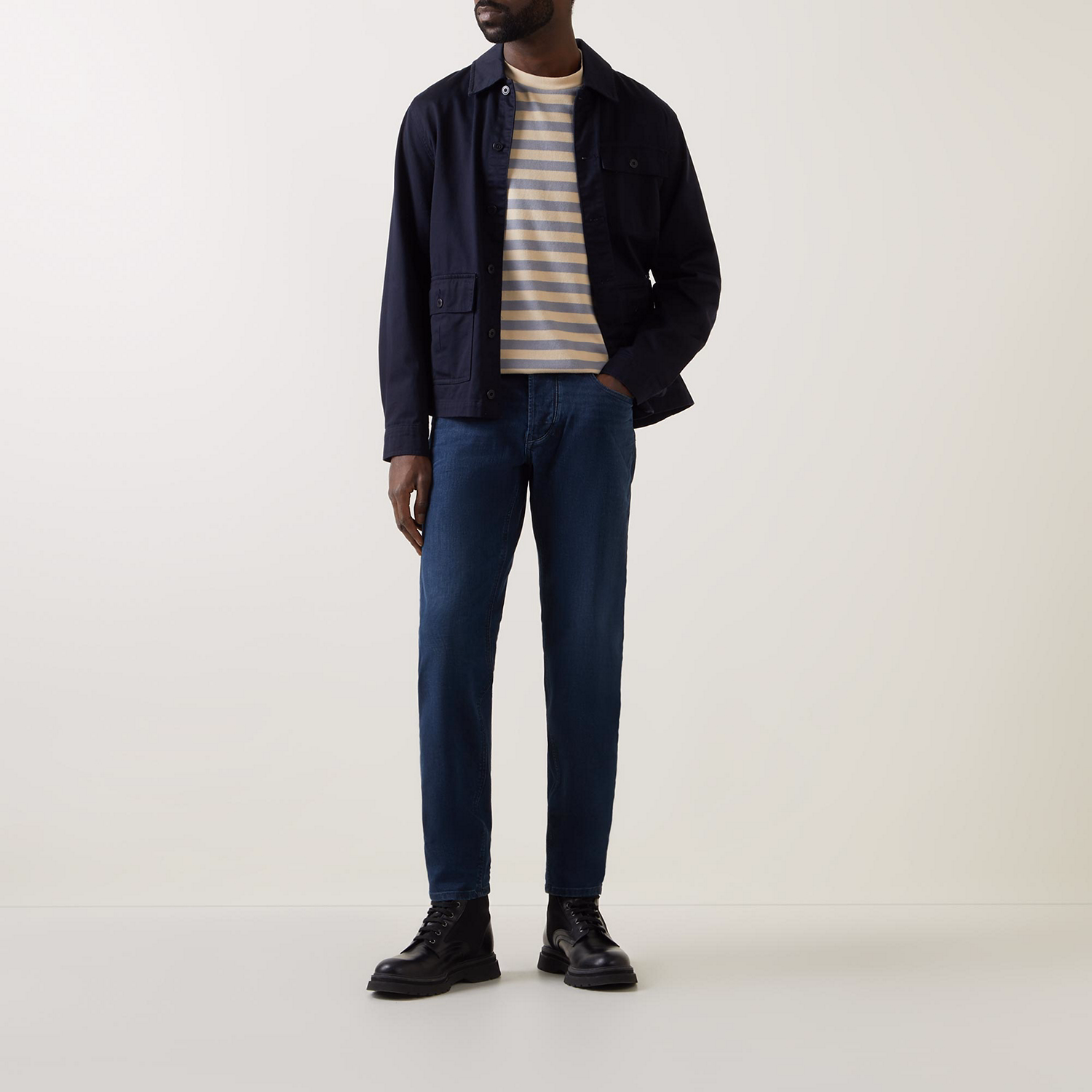 Larkee-Beex Mid-Rise Tapered Jeans