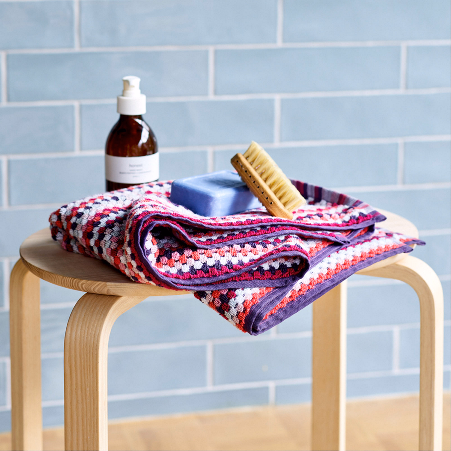 Carnaby Stripe Towel Berry