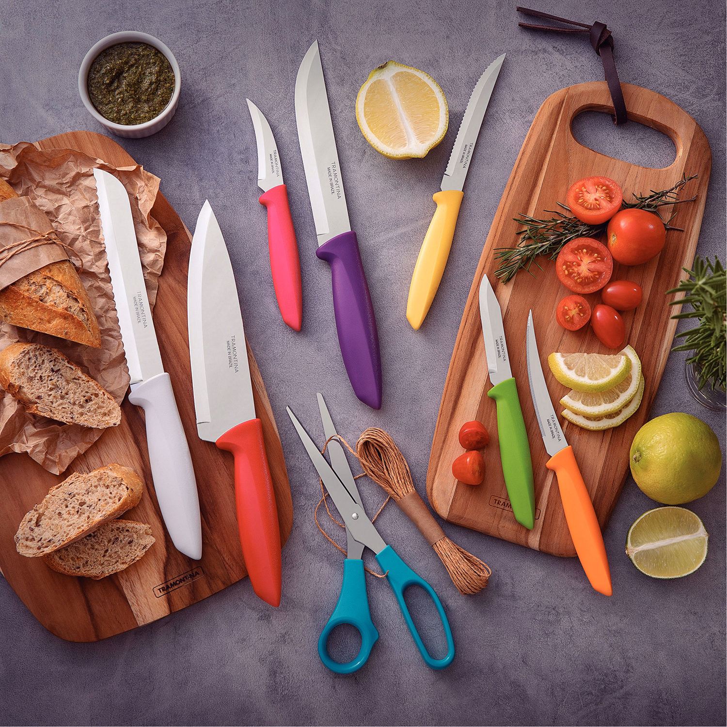 Eight Piece Kitchen Knives Set