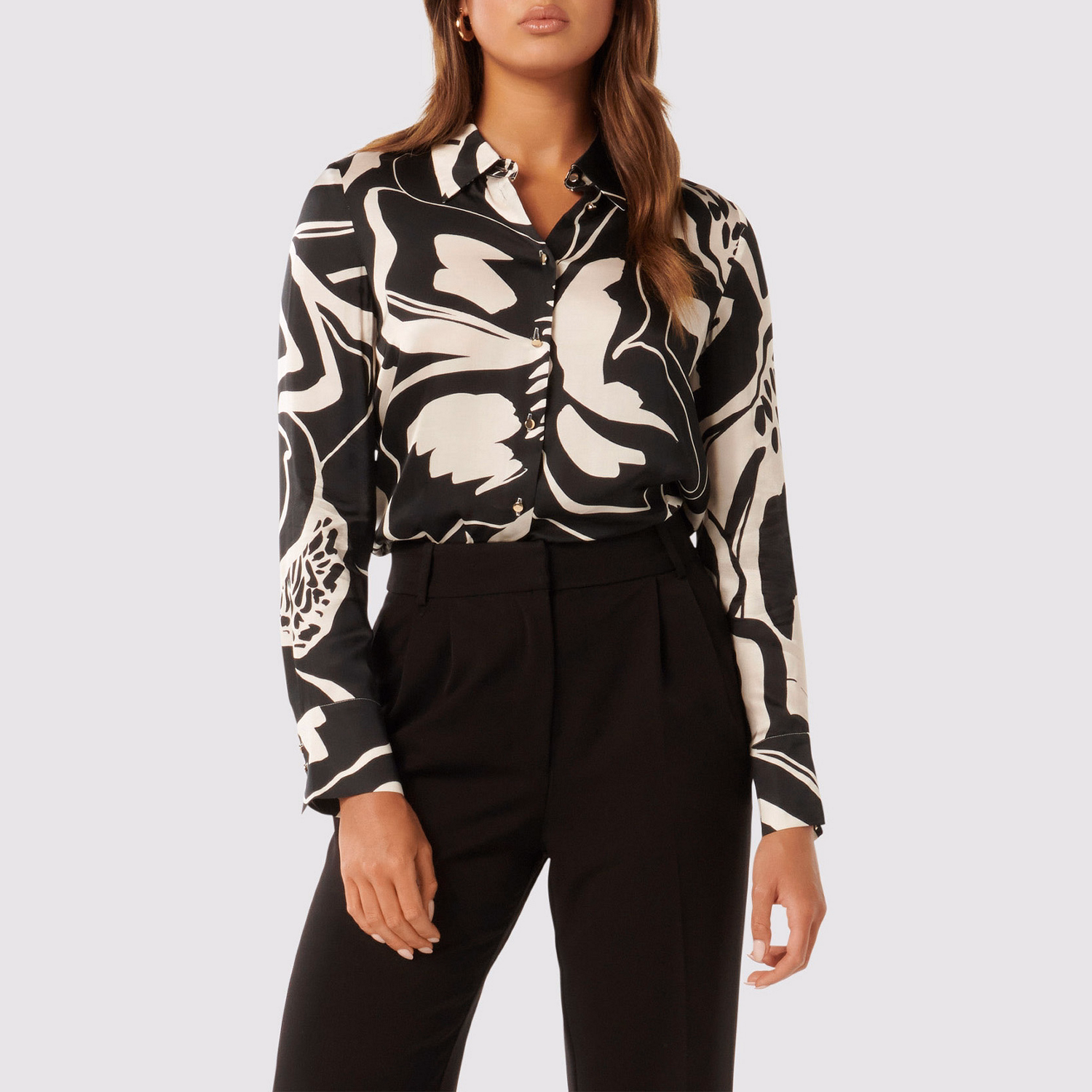 Lila Printed Shirt