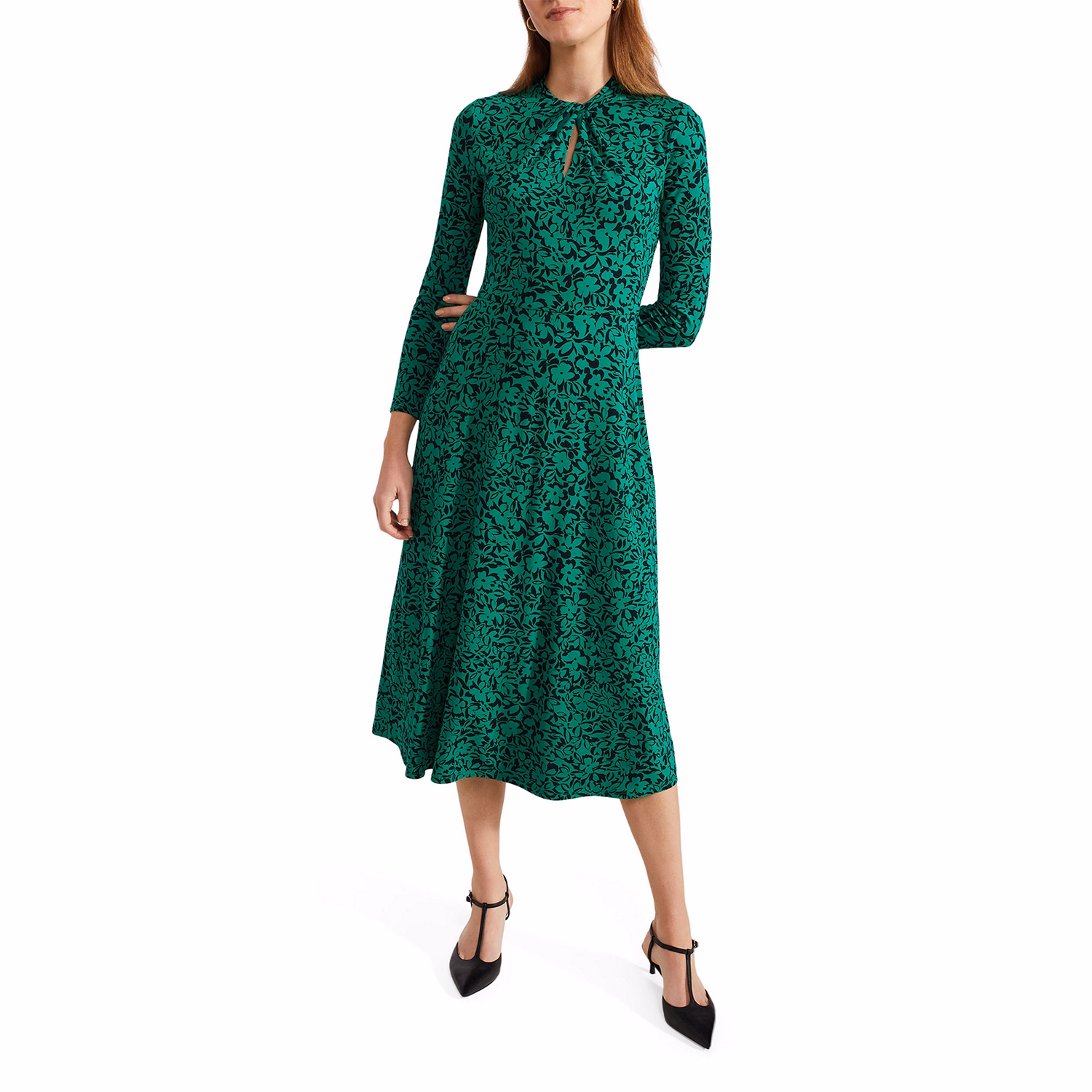 Yasmin Floral Twist-Front Dress