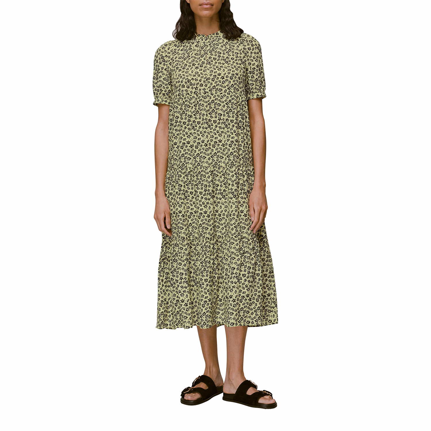 Buttercup Floral Trapeze Dress