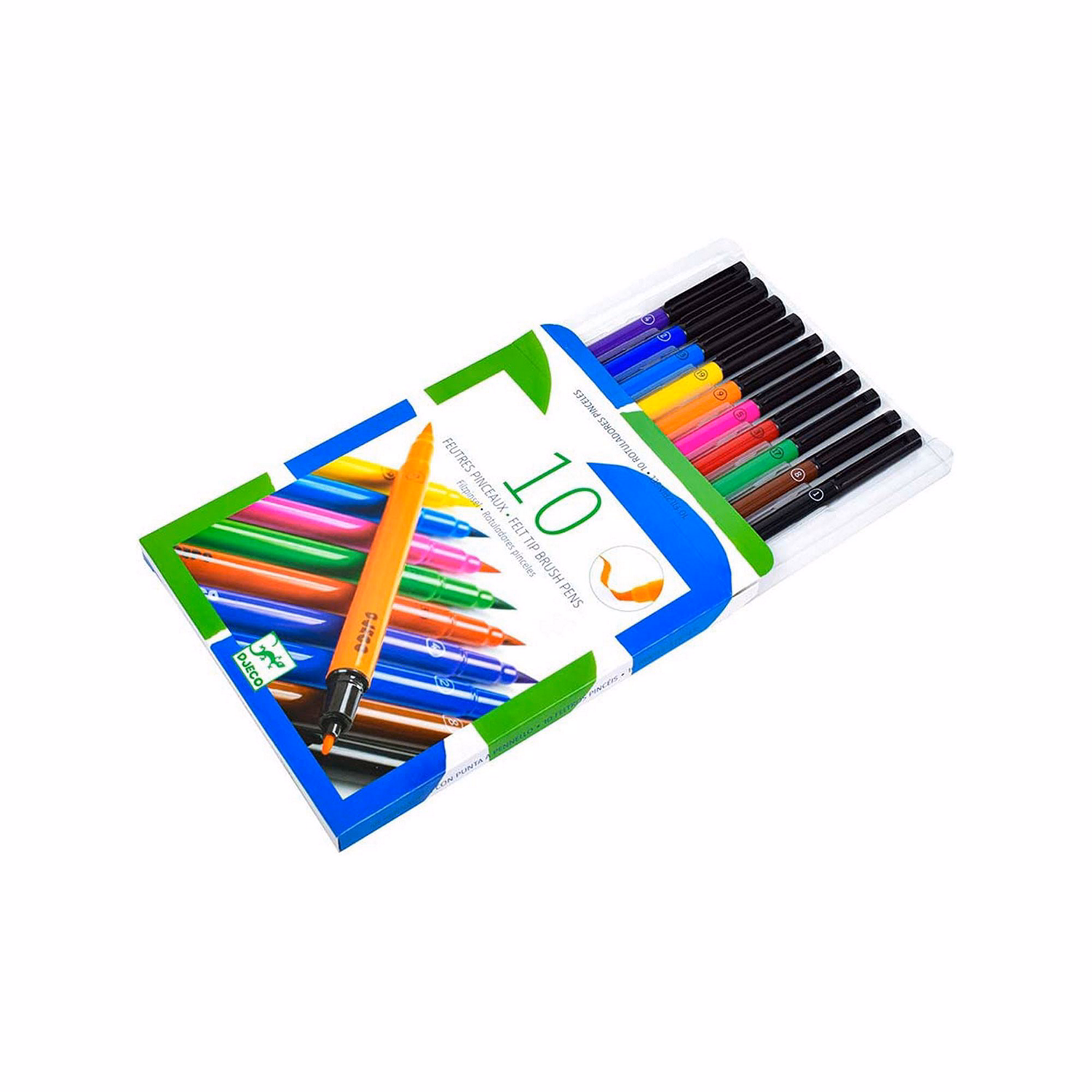 10 Felt Tip Brush Pens