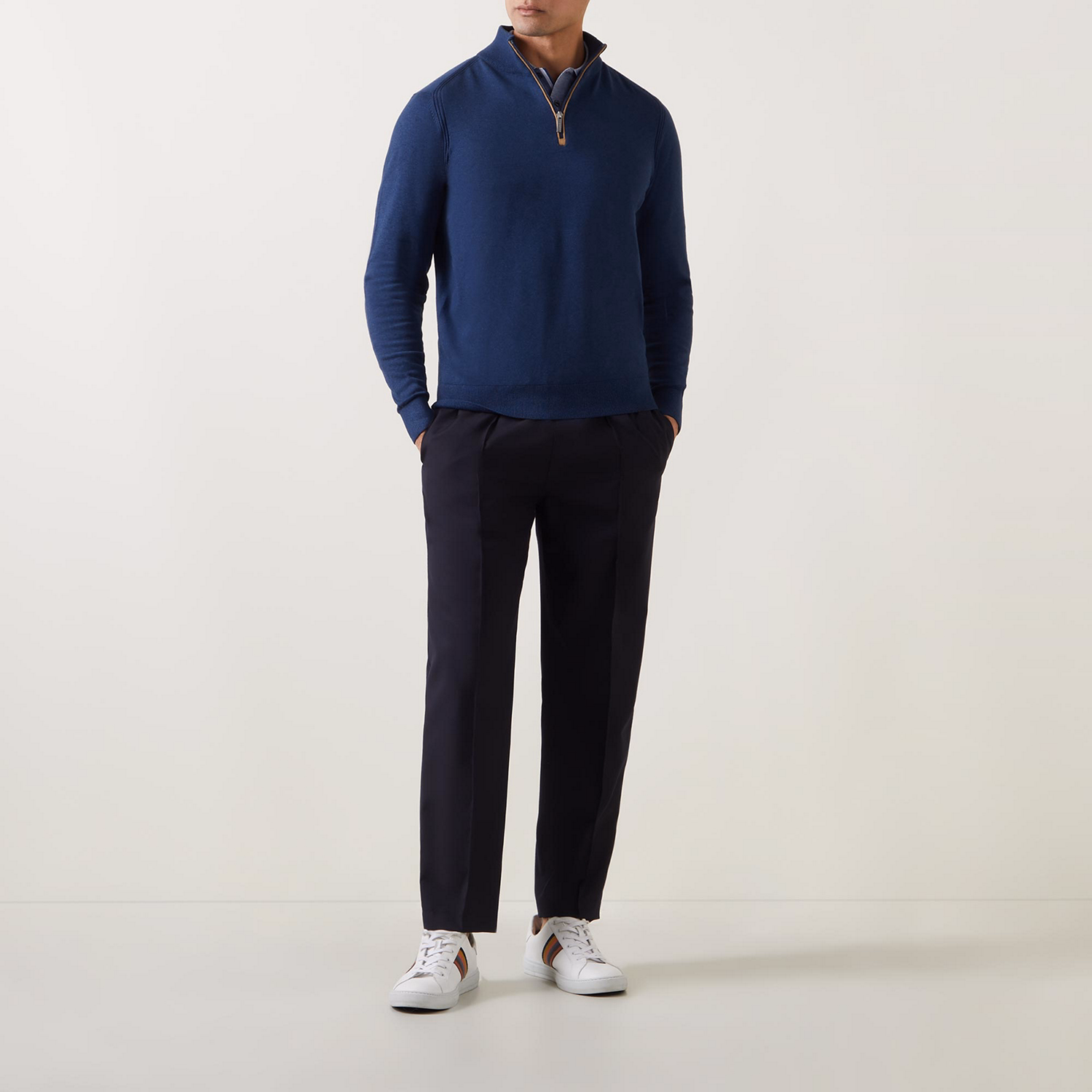 Troyer Logo Half-Zip Sweater