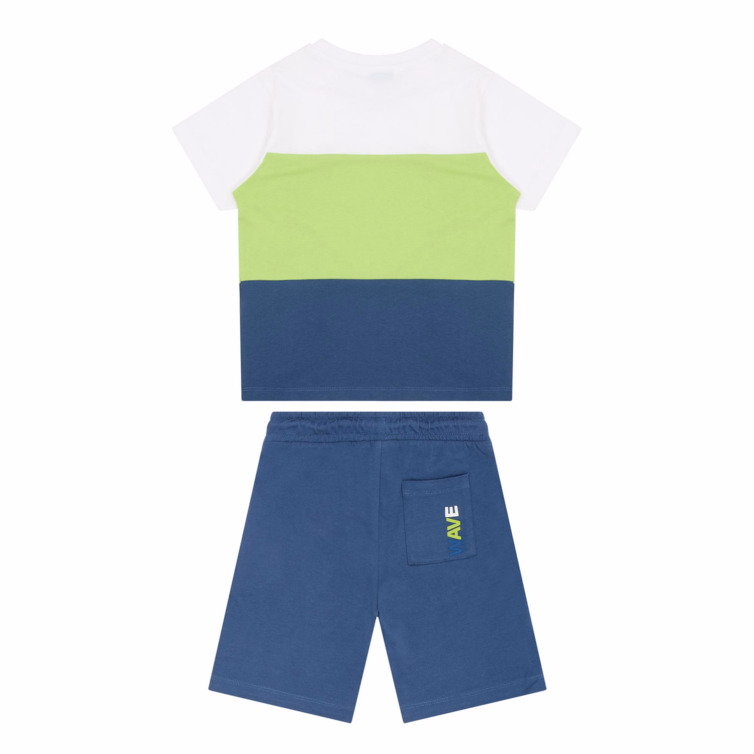 Two-Piece Colour-Block T-Shirt & Shorts Set