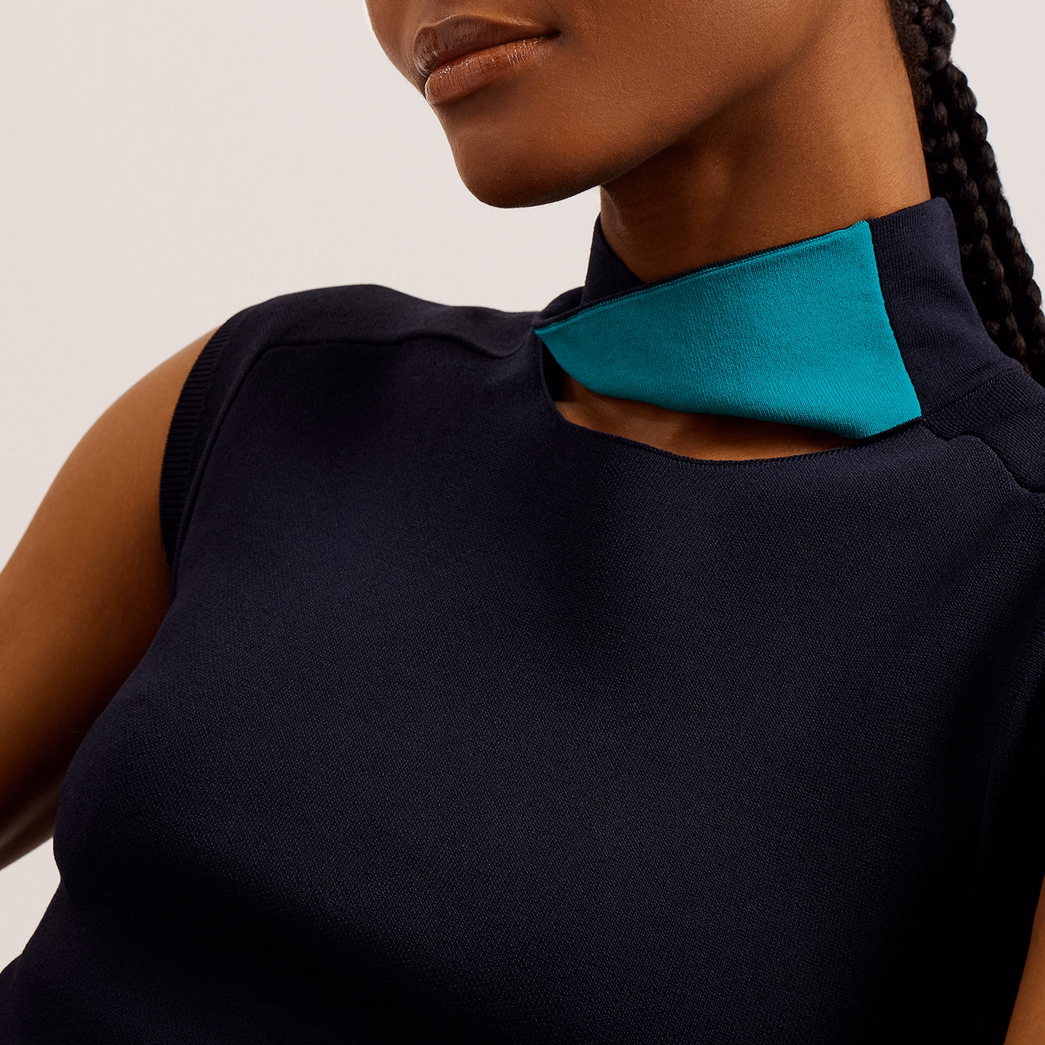 Paolla Twist Neckline Dress