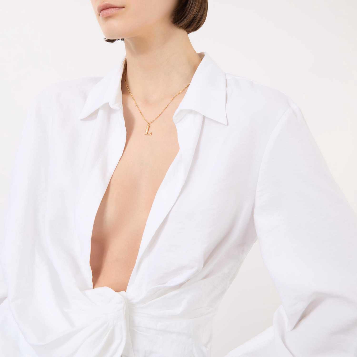 Summer Initial Charm Necklace