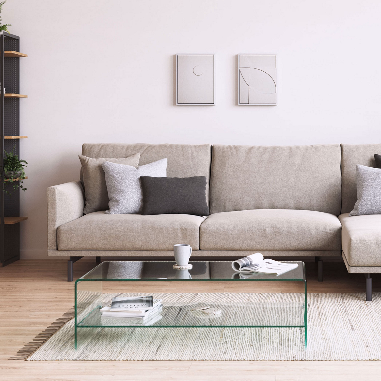 Burano Glass Coffee Table 110 x 55cm