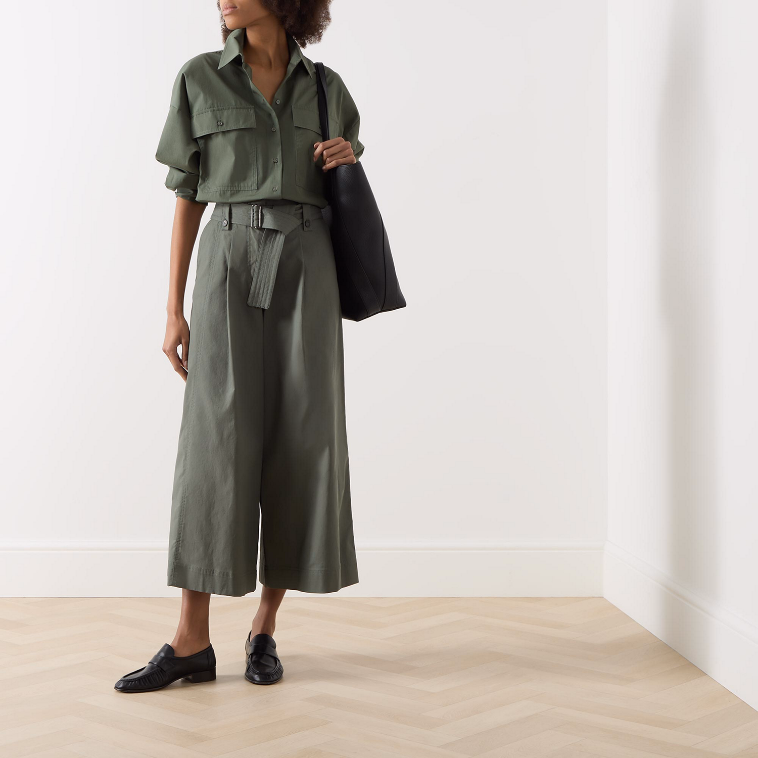 Recco Wide-Leg Cropped Trousers