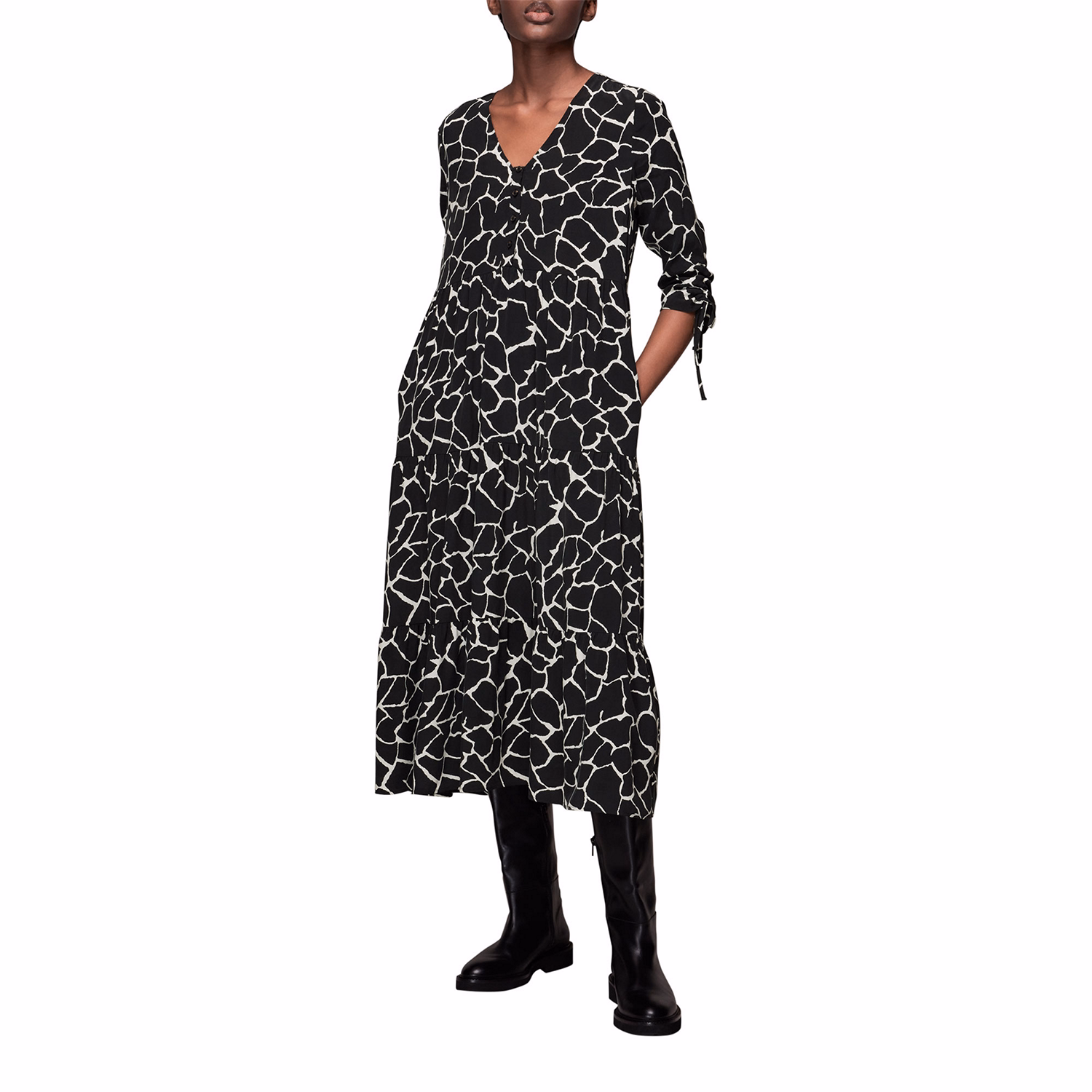 Layla Giraffe Trapeze Dress