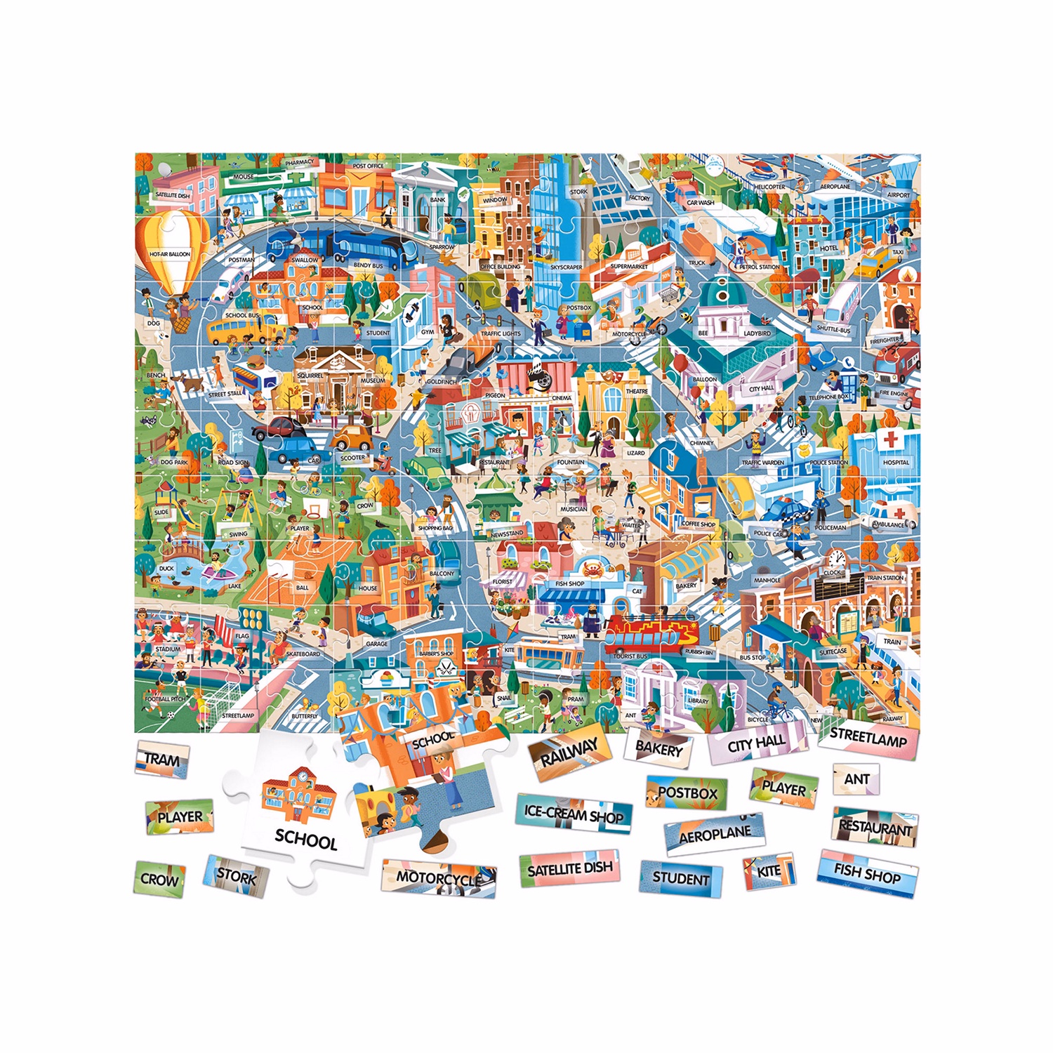 English 100 Words City