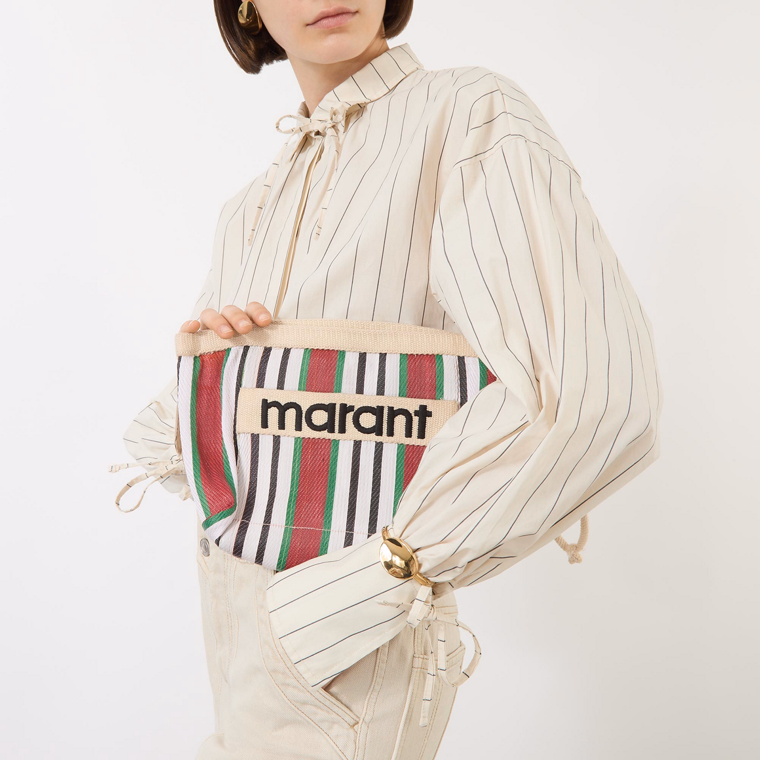 Powden Striped Pouch