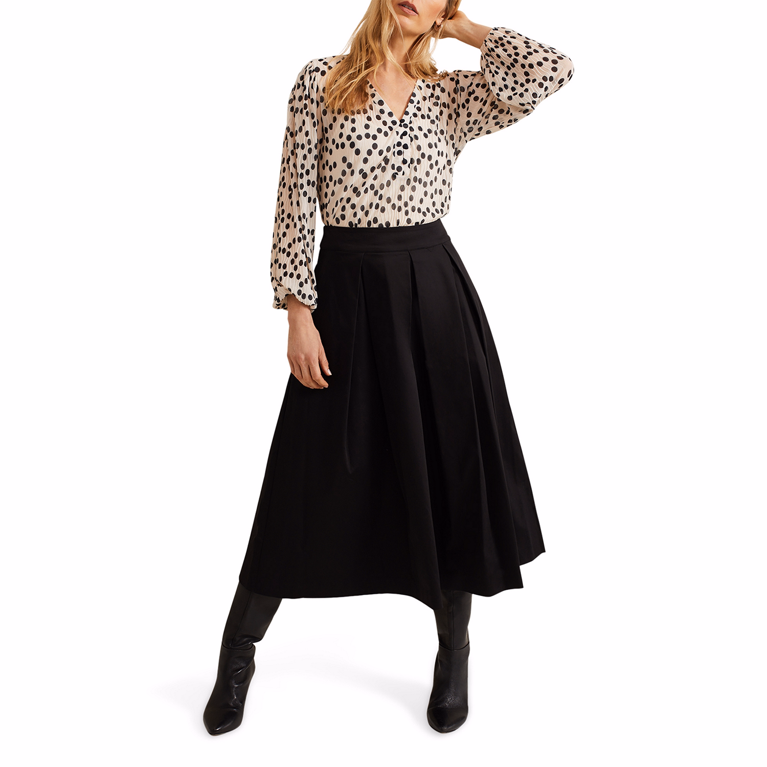 Sophia Spot Mesh Top