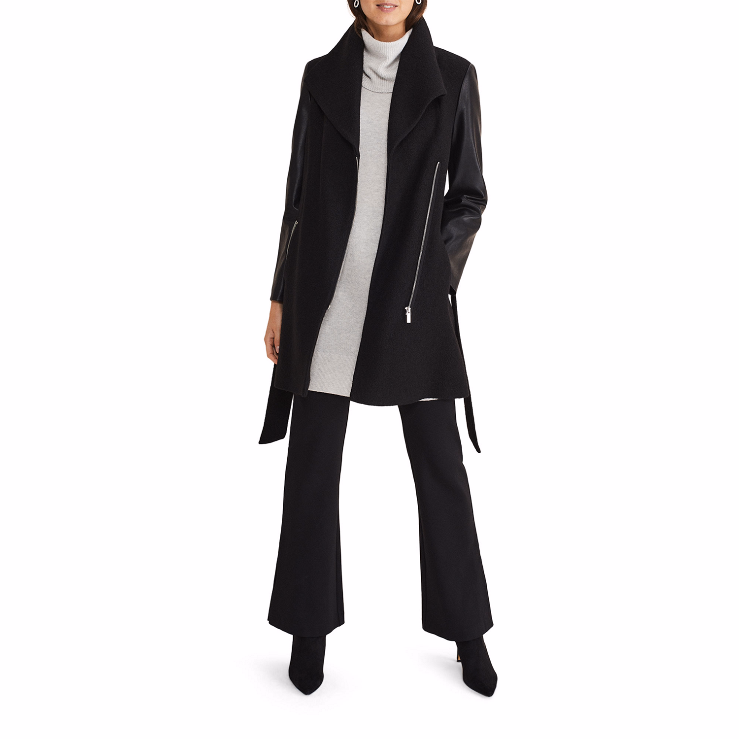 Tori PU Sleeve Coat