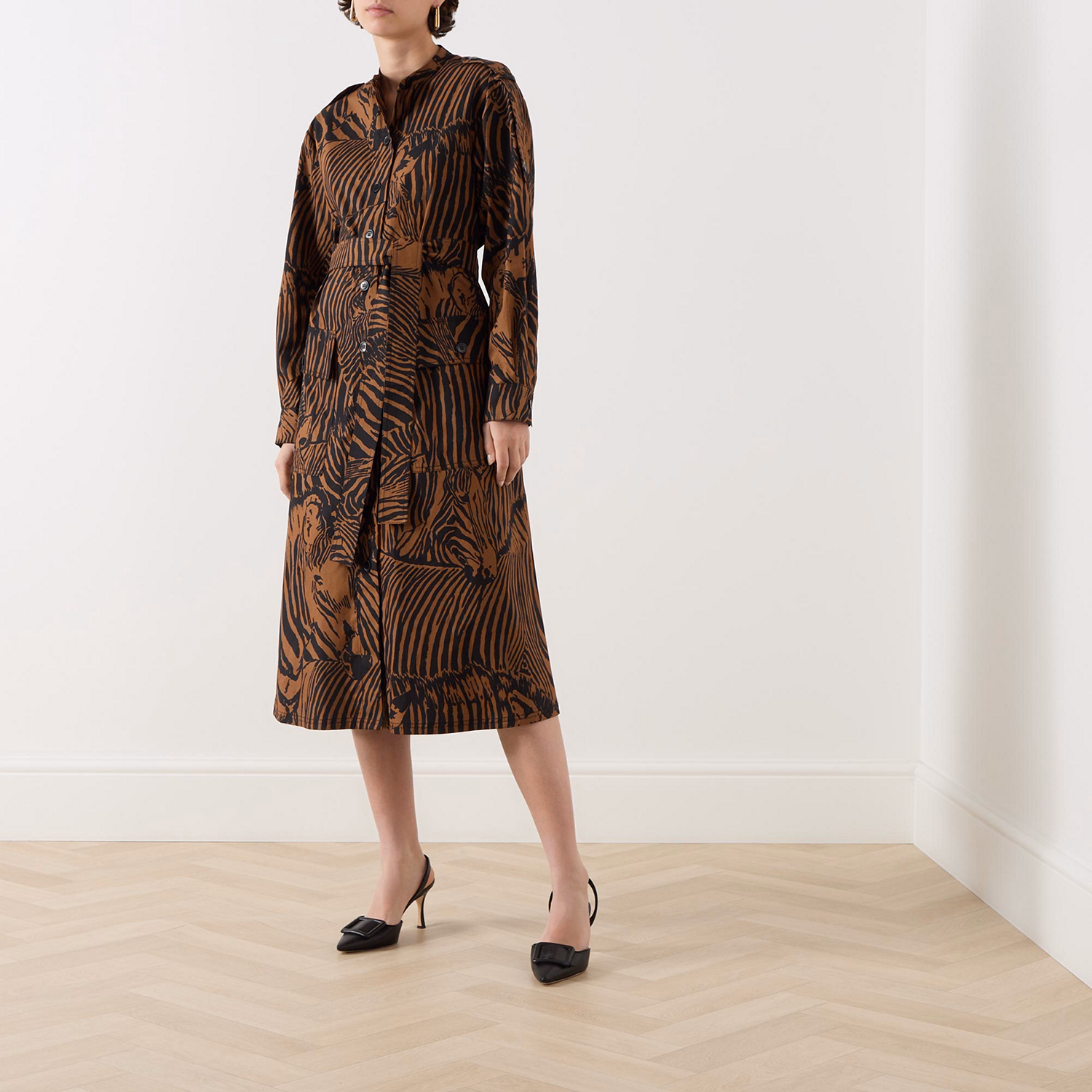 Unione Zebra Shirt Dress