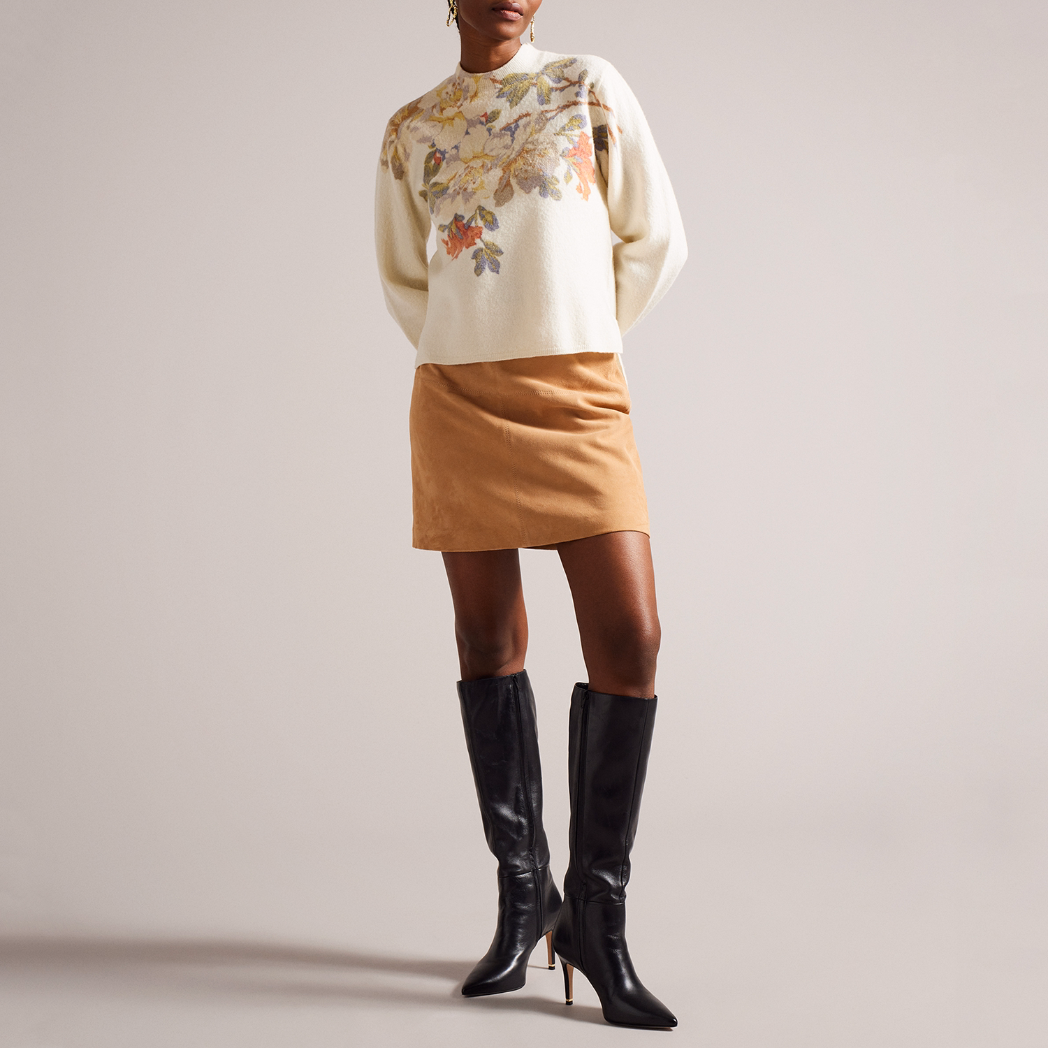 Printed Knit Sweater