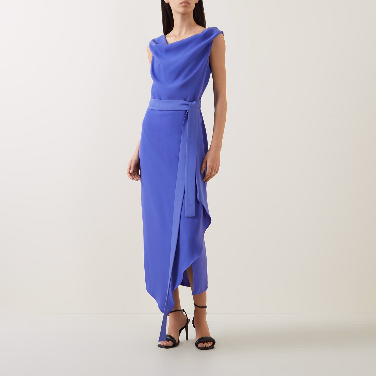 Olivia Asymmetric Belted Dress