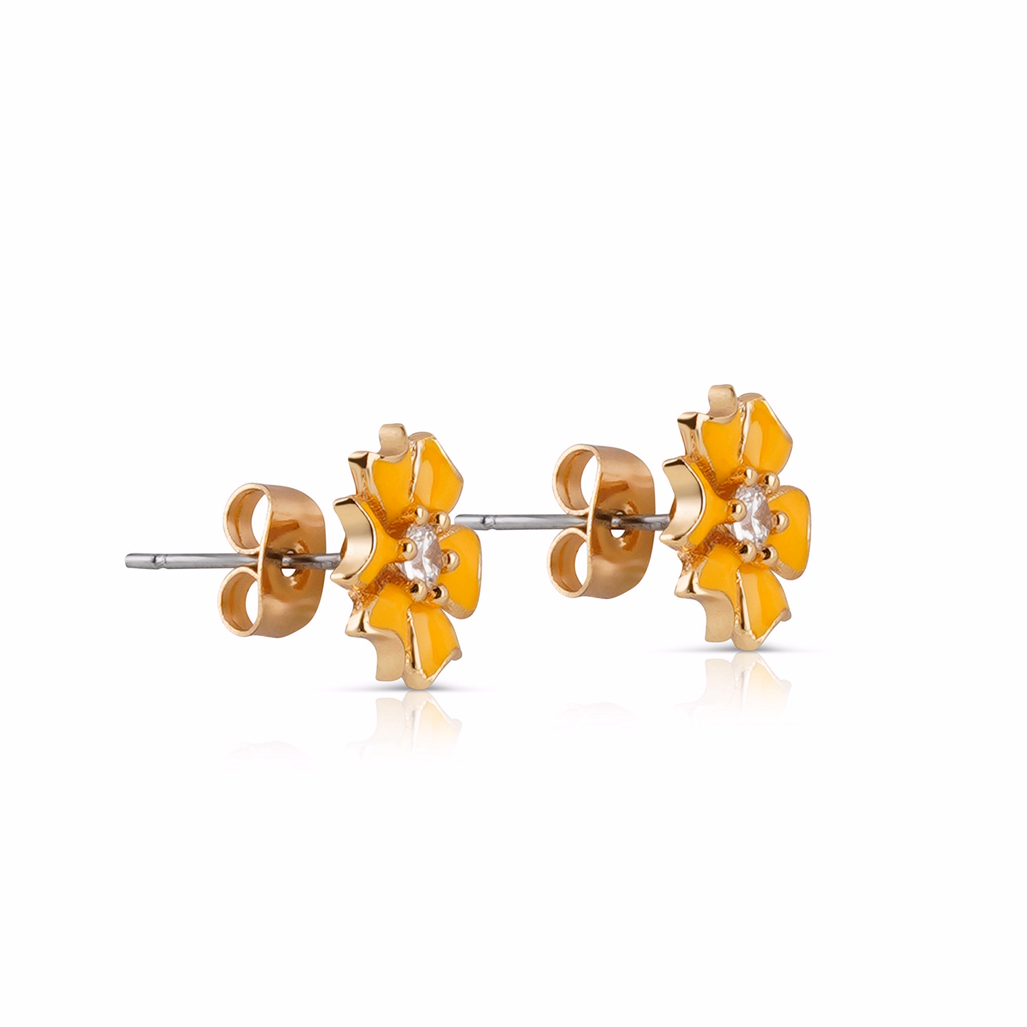 Yellow Flower Earrings