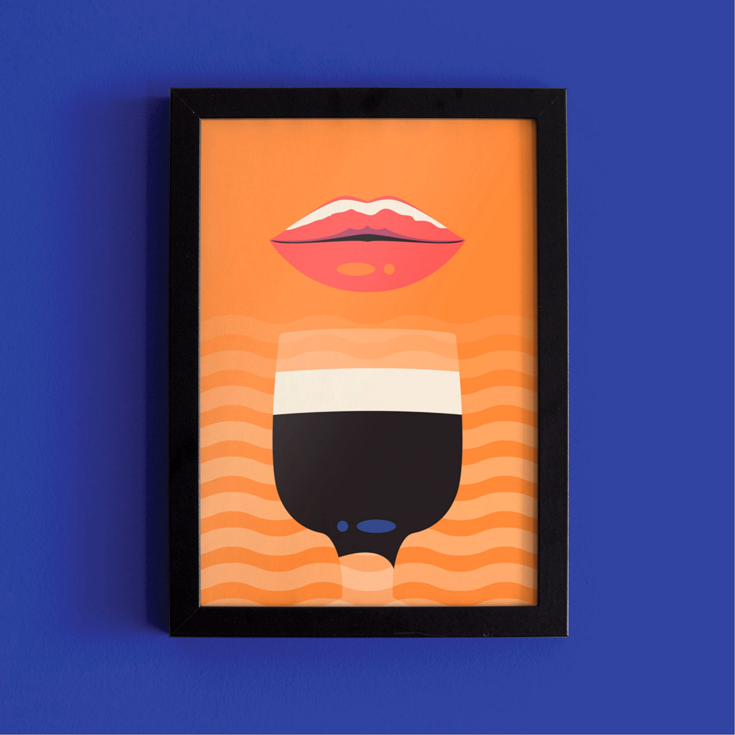 Guinness X Pawpear Lip Print A4