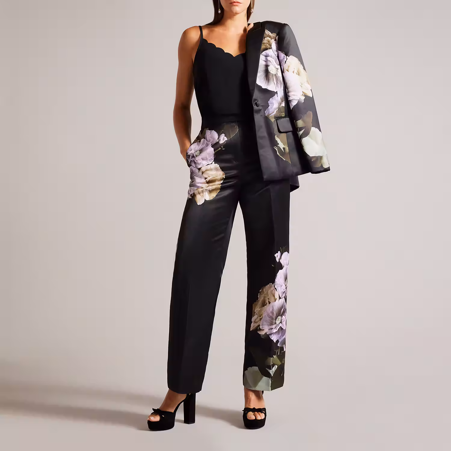 Nayaat Floral Wide Leg Trousers