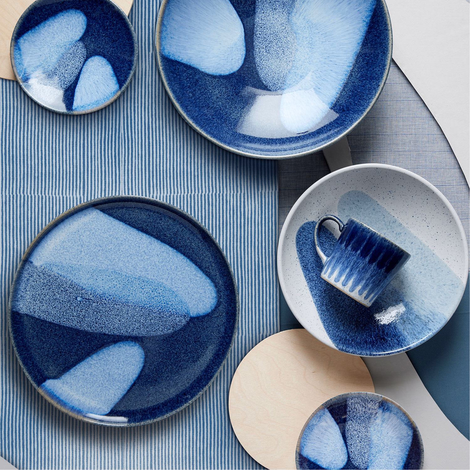 Studio Blue Accent Large Serving Bowl