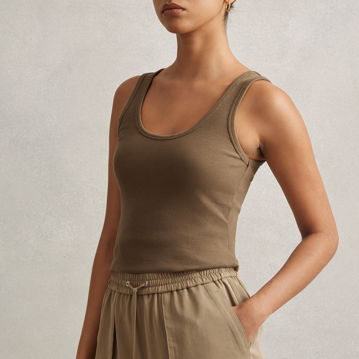 Violet Ribbed Tank Top