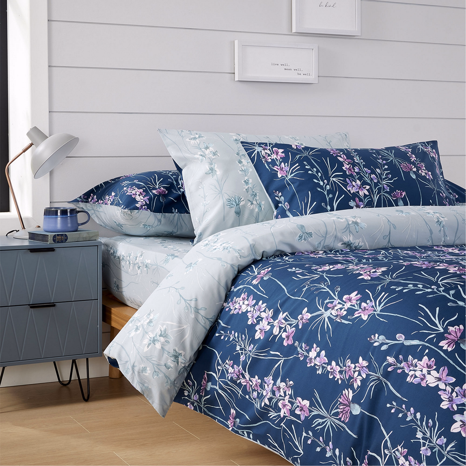Leila Duvet Set Navy