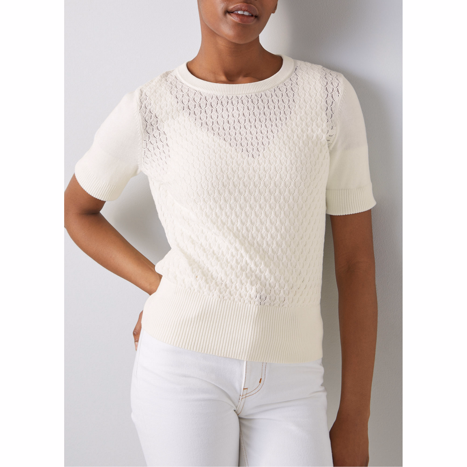 Lila Pointelle Knit Top