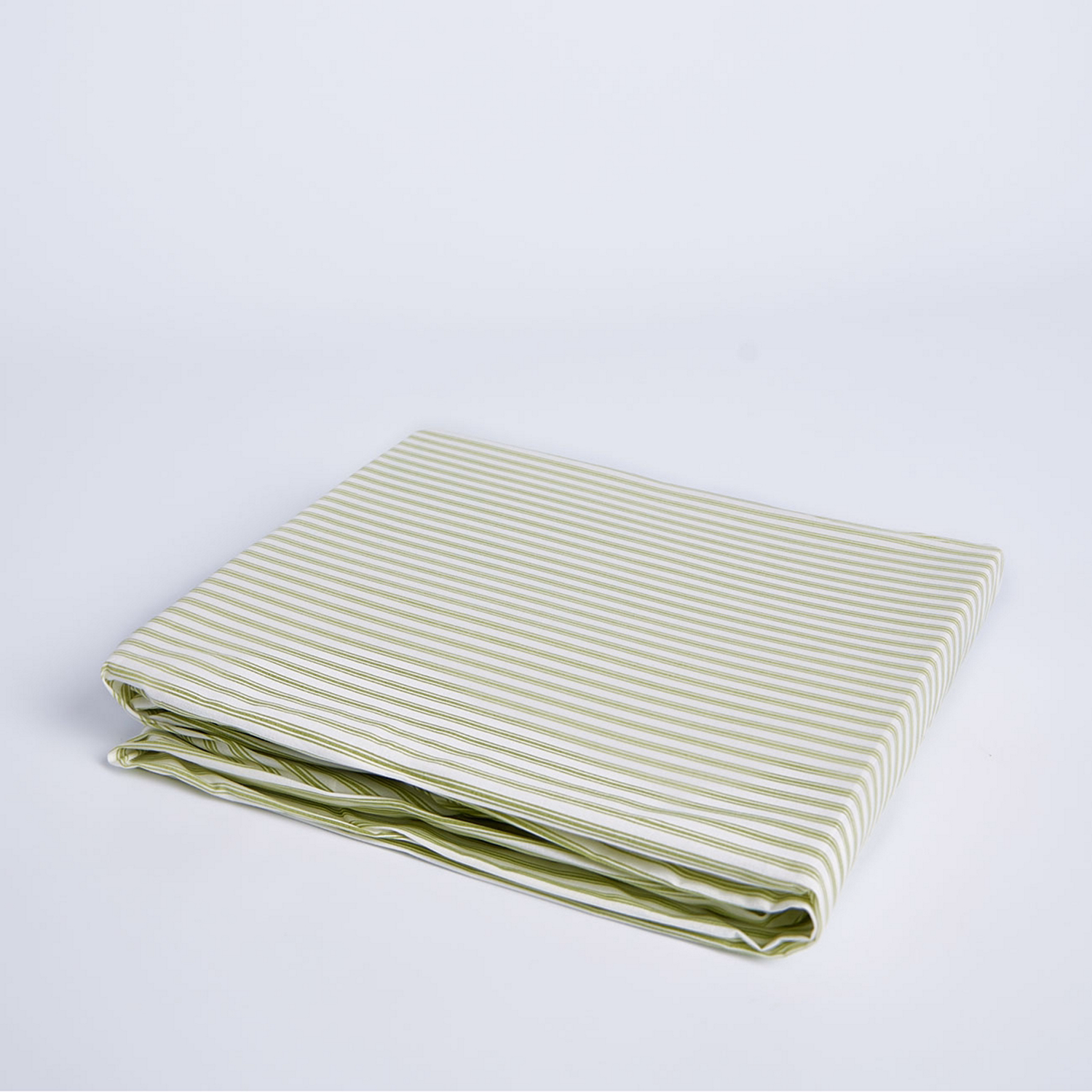 180 Thread Count Green Ticking Fitted Sheet