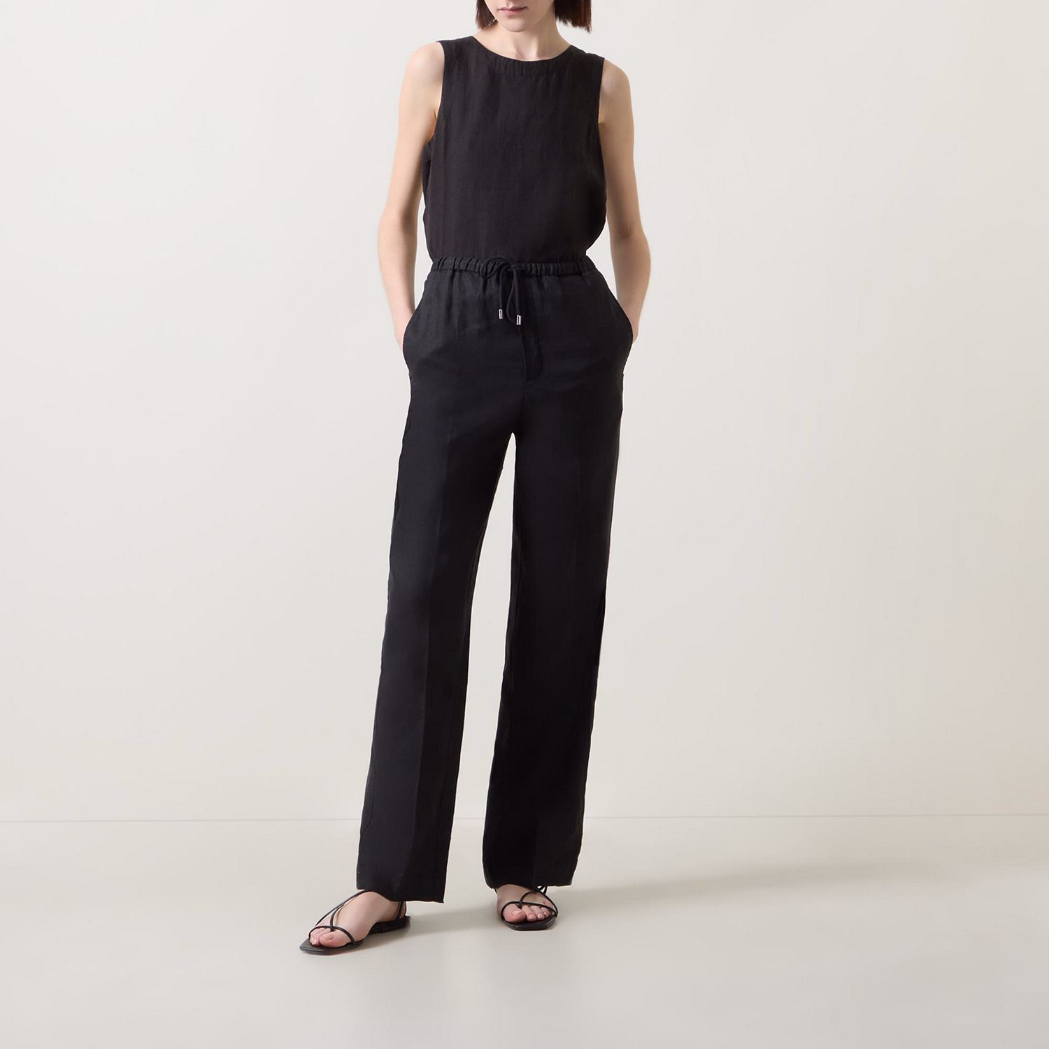 Gitta Drawstring Linen Trousers