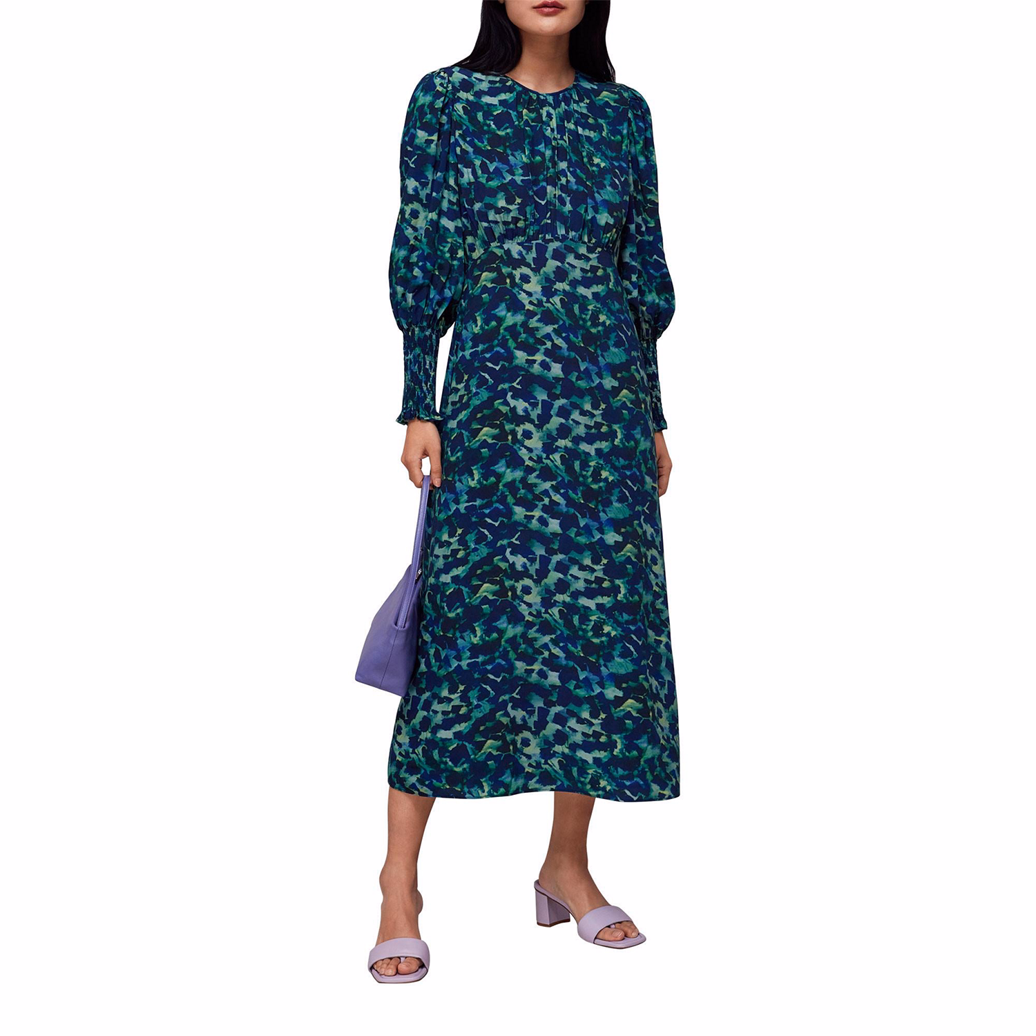 Ink Cheetah Print Midi Dress